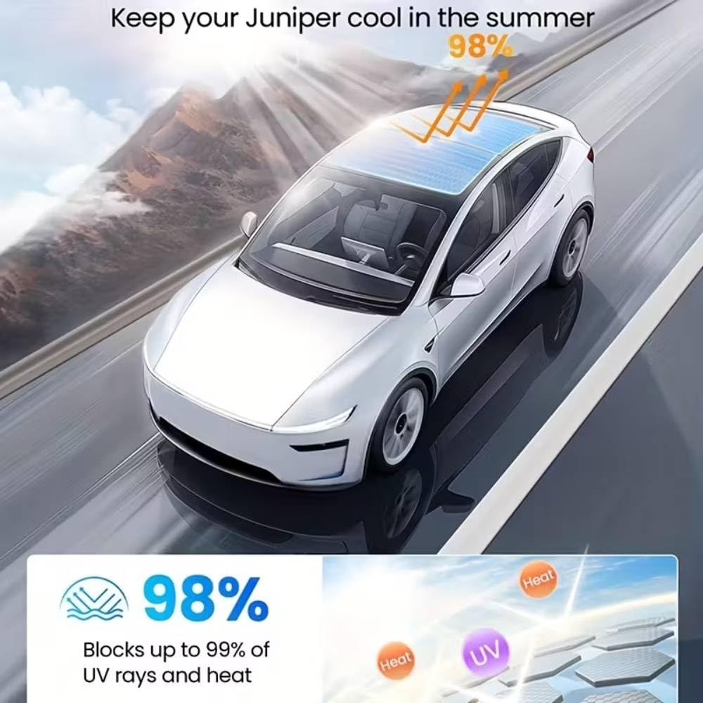 Sunroof Sunshade for Tesla Model Y Juniper 2025-2026 | Premium Ice Cloth UV Protection | Precision Sleek Fit for 2026 Model Y Owners image number 1