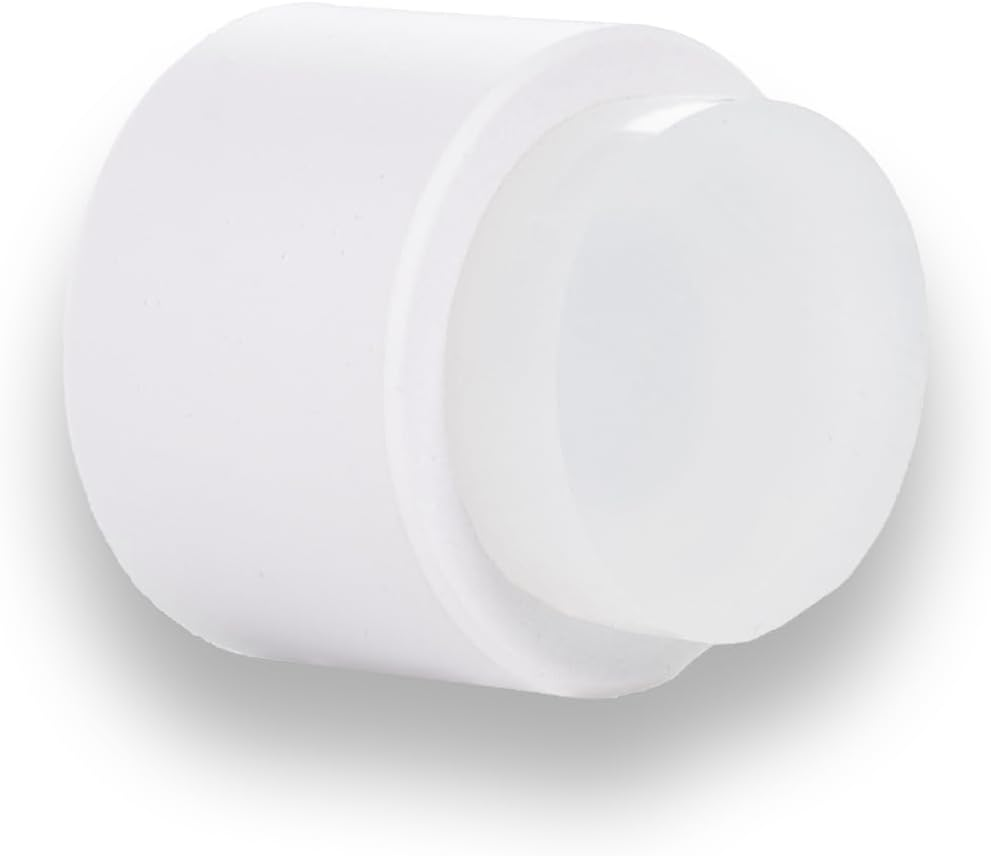 EVI Herrajes Adhesive Door Stop for Wall | 28 X 28 Mm | White Rubber | Stainless Steel | White Lacquered | Includes Plug + Screw | Mod. I-198/28-TPM-BL image number 6