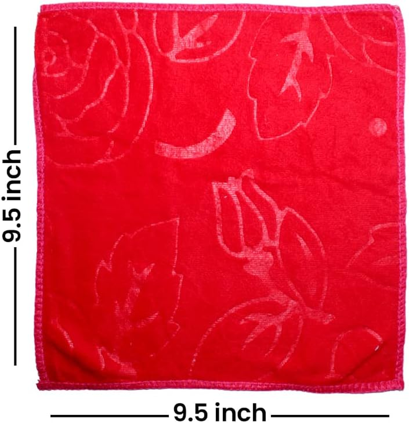 Kabello Love Touch Very Soft Fresh Loom Cotton Face Hanky, Face Towel, Handkerchiefs (Multi Color Set of 12) image number 1