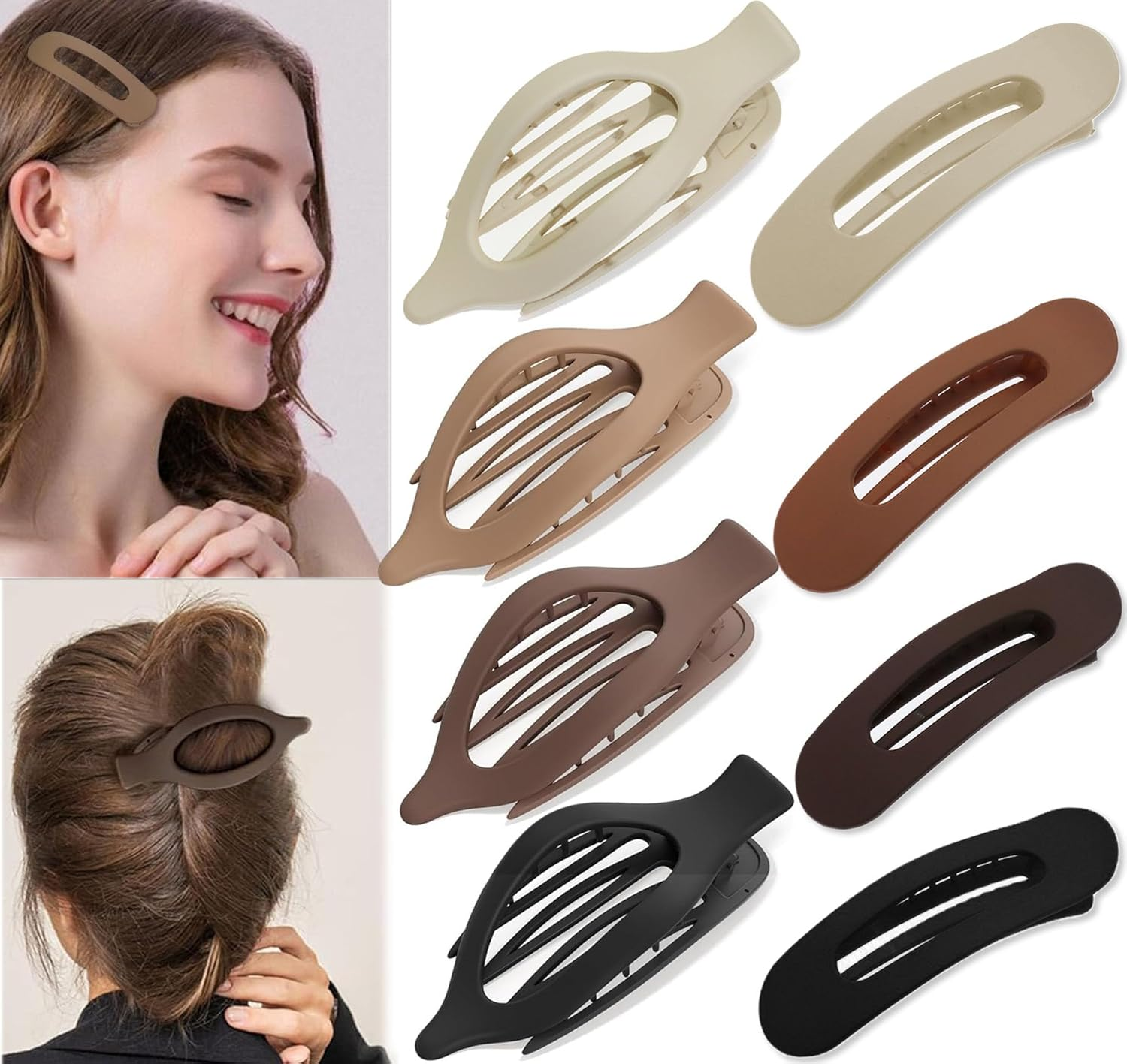 8Pcs Flat Hair Clips for Thin Hair and Thick Hair image number 6