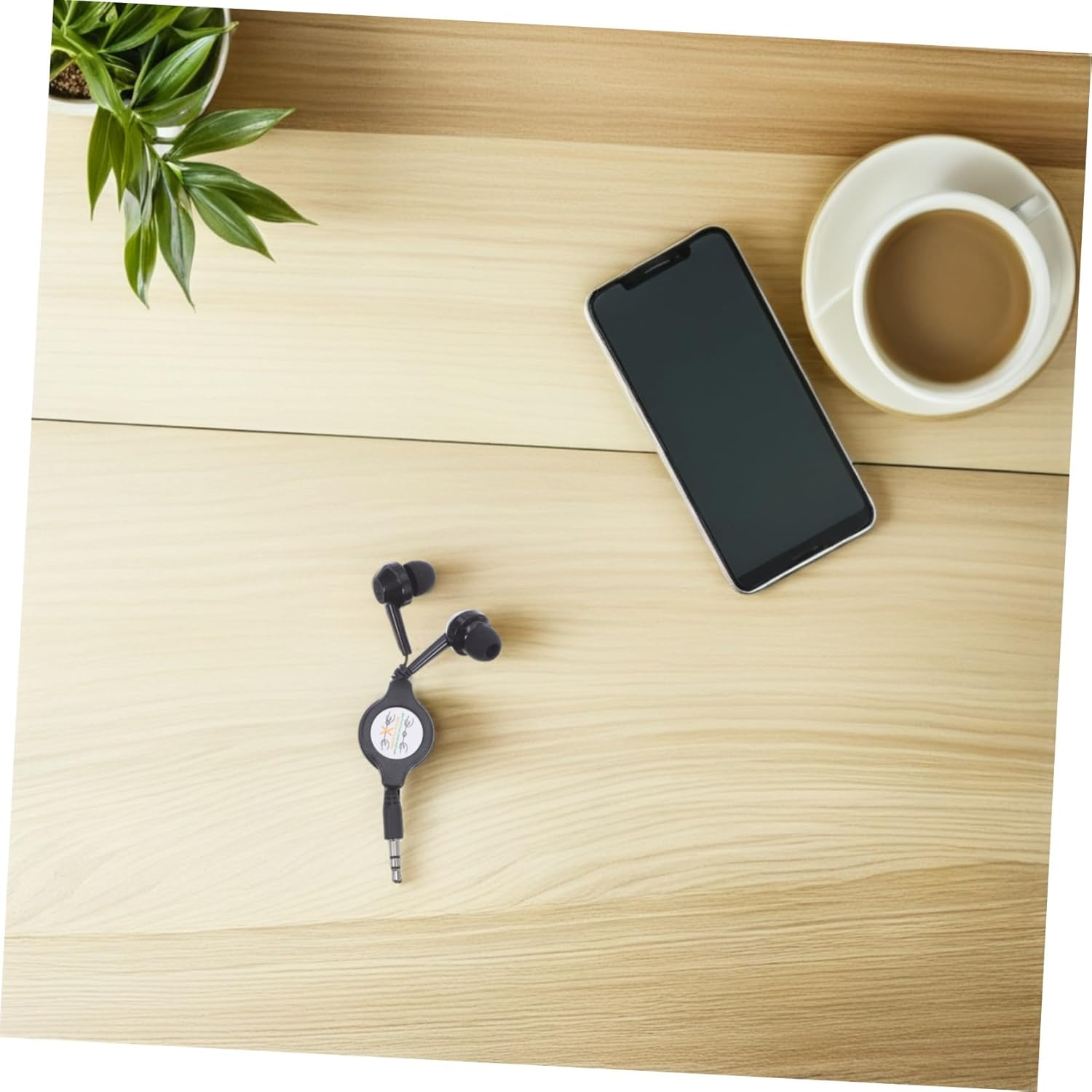 KONTONTY 2Pcs Retractable Wired Earbuds with Flexible Stable In-Ear Fit Noise-Isolating Design Lightweight Black Earphones for Mobile Laptop Gaming and Travel image number 4