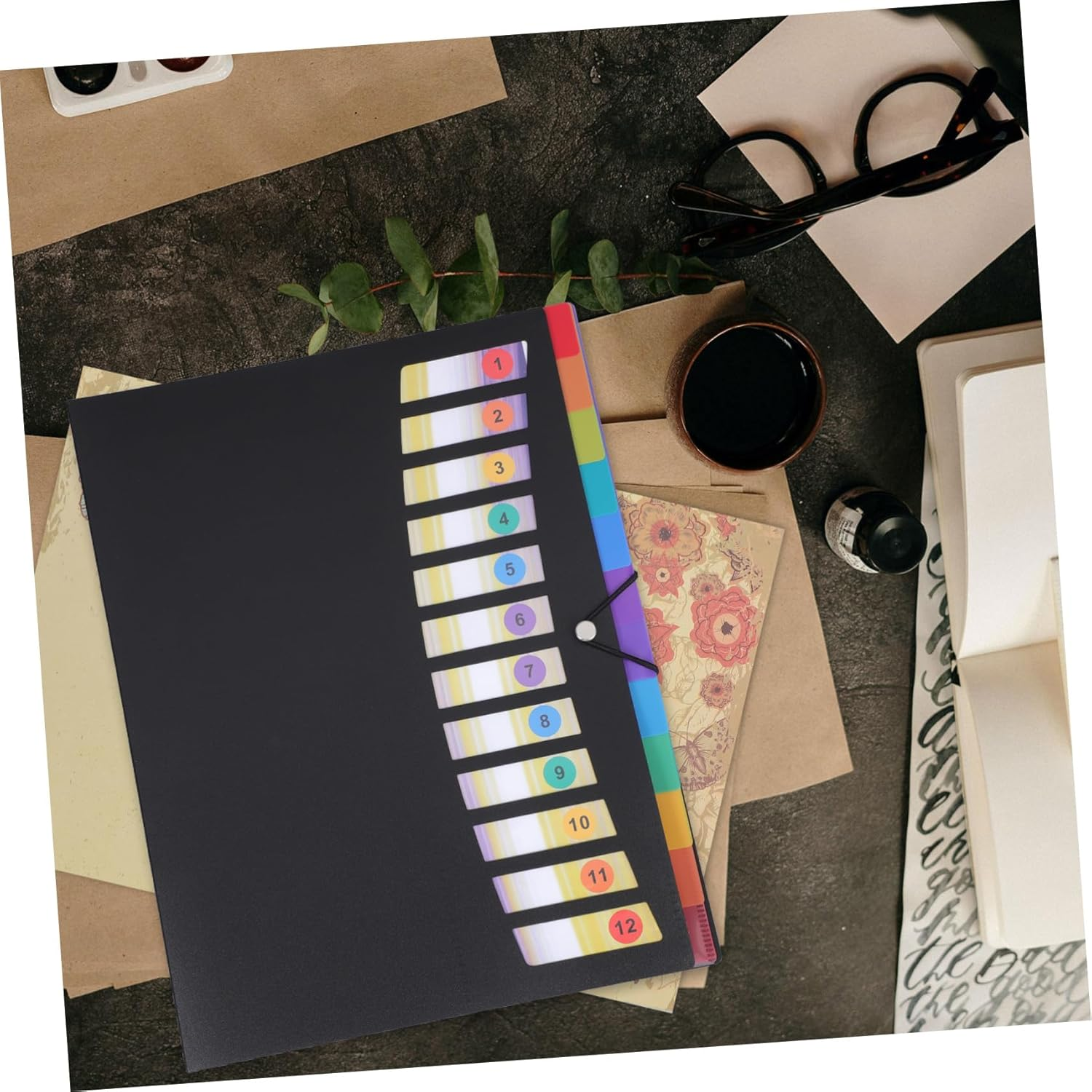 FIXOSHEE Portable Document Folder File Bag Expanding Pockets Stylish and Dignified for Teachers Students Engineers image number 6