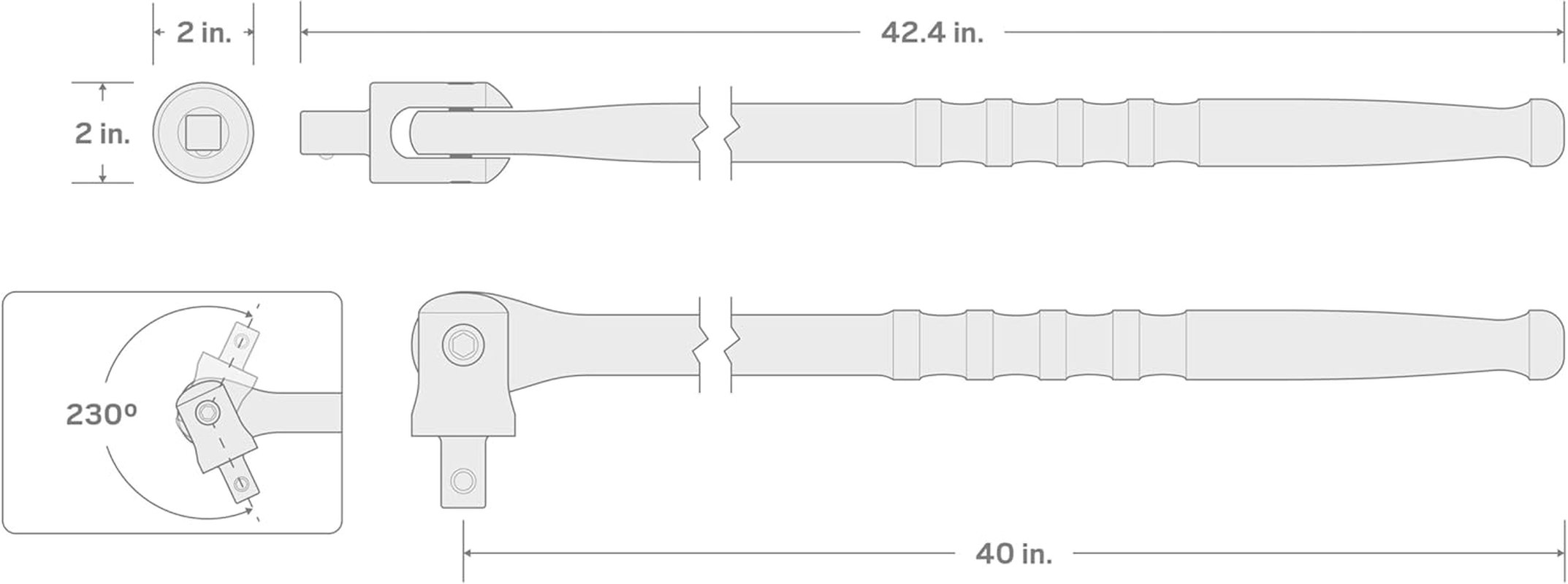TEKTON 3/4 Inch Drive X 40 Inch Breaker Bar | SBH00340 image number 6