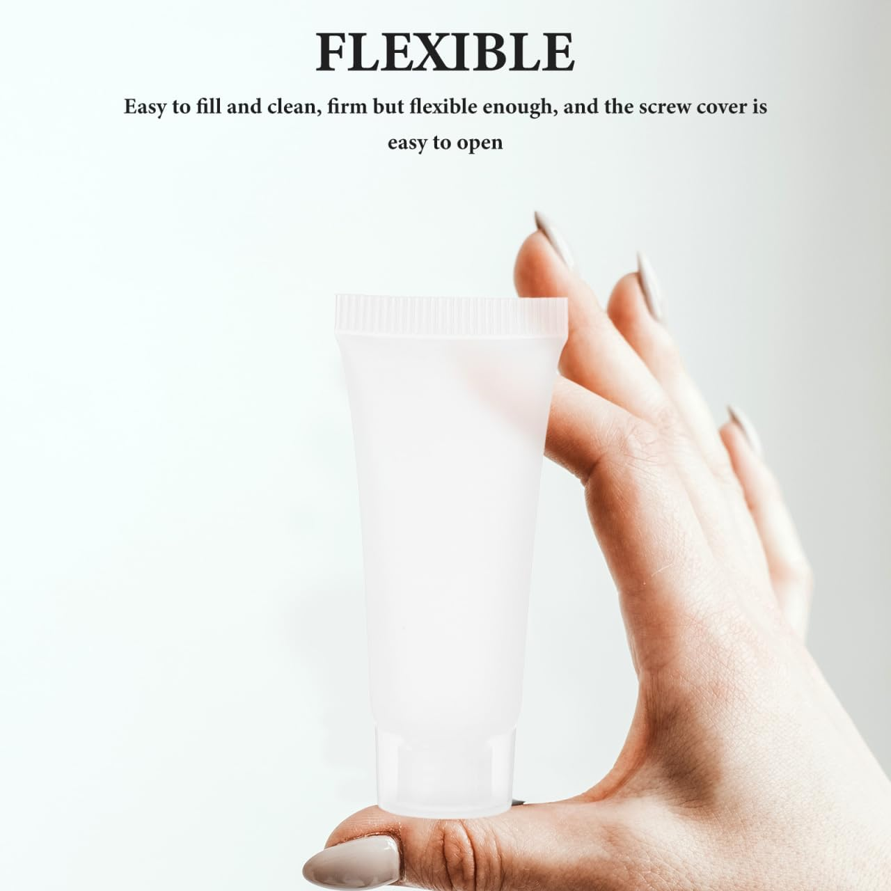 Baluue 50Pcs 10Ml Refillable Travel Squeeze Tubes - Leak-Proof Plastic Packing Hose for Hand Cream Shampoo Toothpaste Diy Projects Easy to Fill and Clean image number 4