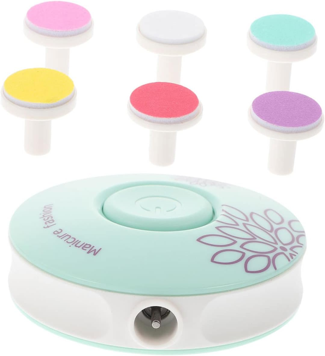 Kisangel Electric Nail File Set Nail File Cuticle Pusher Buffing Block Drill Clippers Scissors Manicure Tool Safe for Boys and Girls