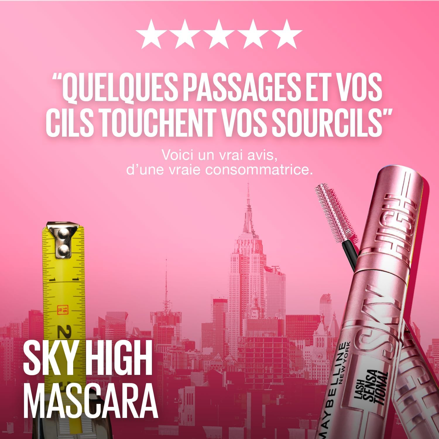 MAYBELLINE 8.7Ml MASCARA over the TOP BLACK image number 2