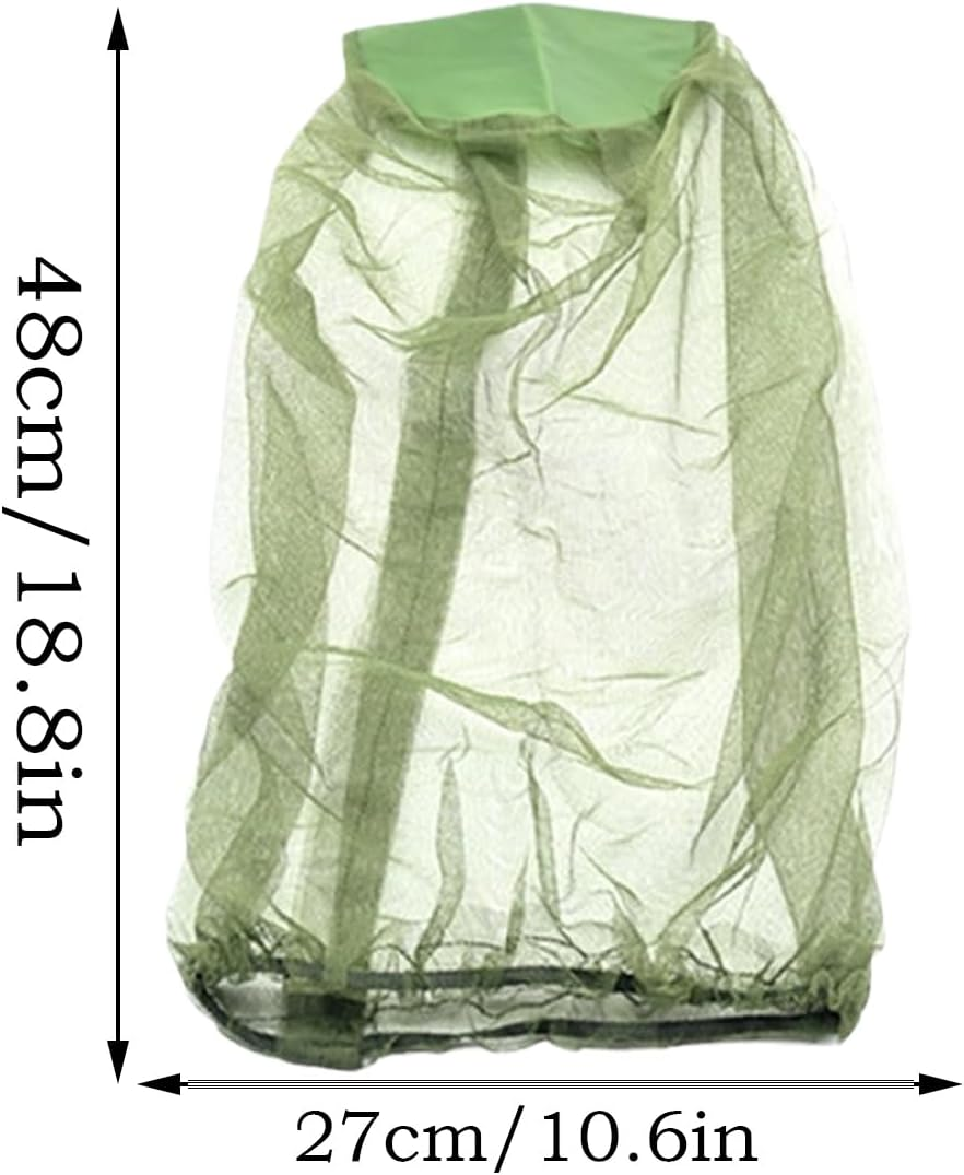 Face Mesh,Automatic Shrink Fly Net for Head - Lightweight Hat Shield, Fly Protection Gear for Gardening Hiking Climbing Camping Outdoor image number 5
