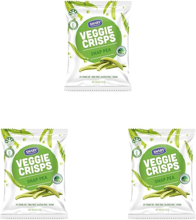 Shary Snap Pea Veggie Crisps, 20G - Healthy Snack, 100% Natural, Vegan, Gluten-Free, Crunchy & Flavorful image number 1