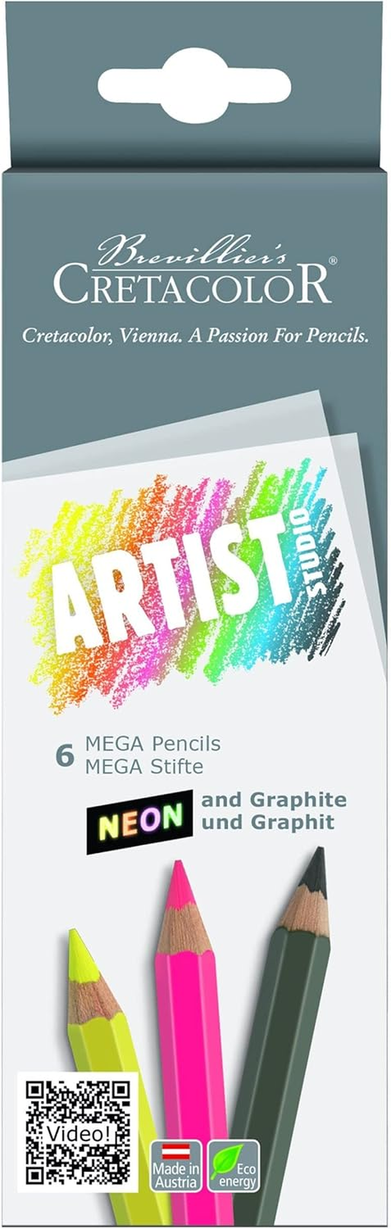 Cretacolor Artist Studio Mega Neon Pencils - Set 6 Assorted