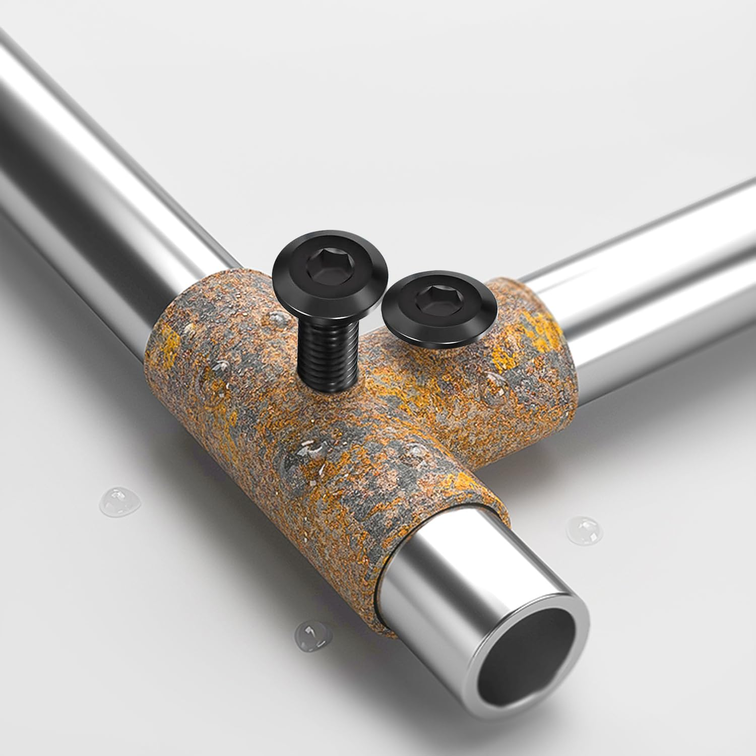 GOHODOMINO M5&times;12Mm Flat Head Socket Cap Screws Bolts, Nuts, Flat Washers, 20Pcs, 304 Stainless Steel, Black Oxide, Allen Socket Drive, with Hex Spanner