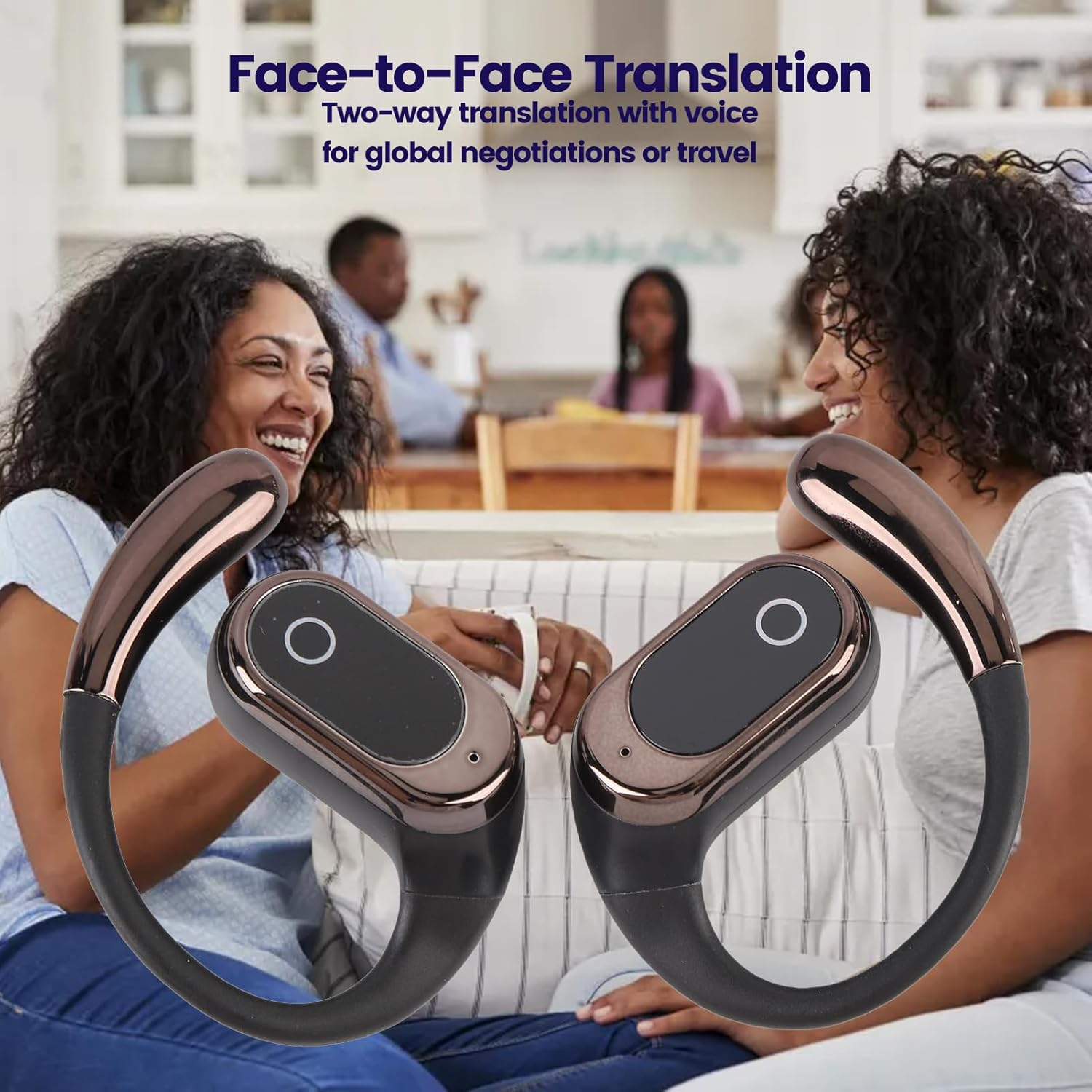 Garsent AI Translation Earphones, 3 in 1 Wireless Bluetooth Translation Headphones, Real Time 164 Languages Translator, Open Ear Translation Headphones for Travel Business Learning image number 6