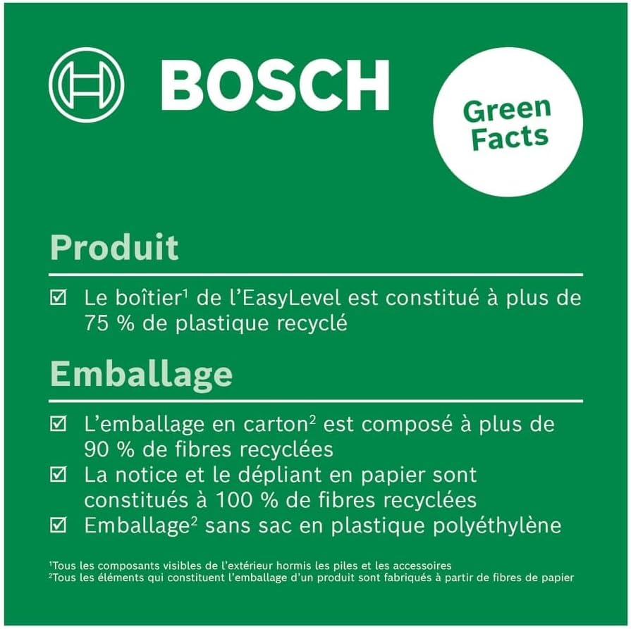 Bosch Easylevel Laser Spirit Level with Wall Mount (Laser Line for Flexible Alignment on Walls and Laser Point for Easy Height Transfer, in E-Commerce Box) image number 4