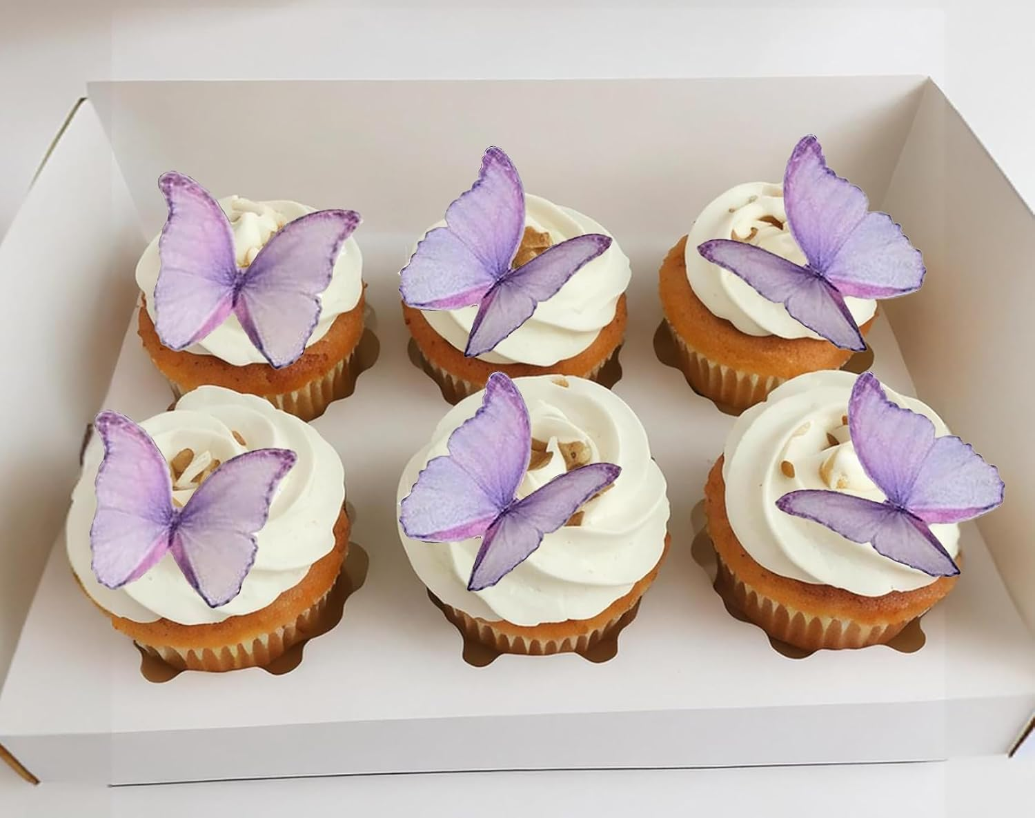 SS Cohen Edible Wafer Glutinous Paper Butterflies for Birthday Cake Decorating Include 48 Pcs Colorful Small Pastel Cupcake Topper Decorations, Birthday Cake Topper (Mixed Colour)