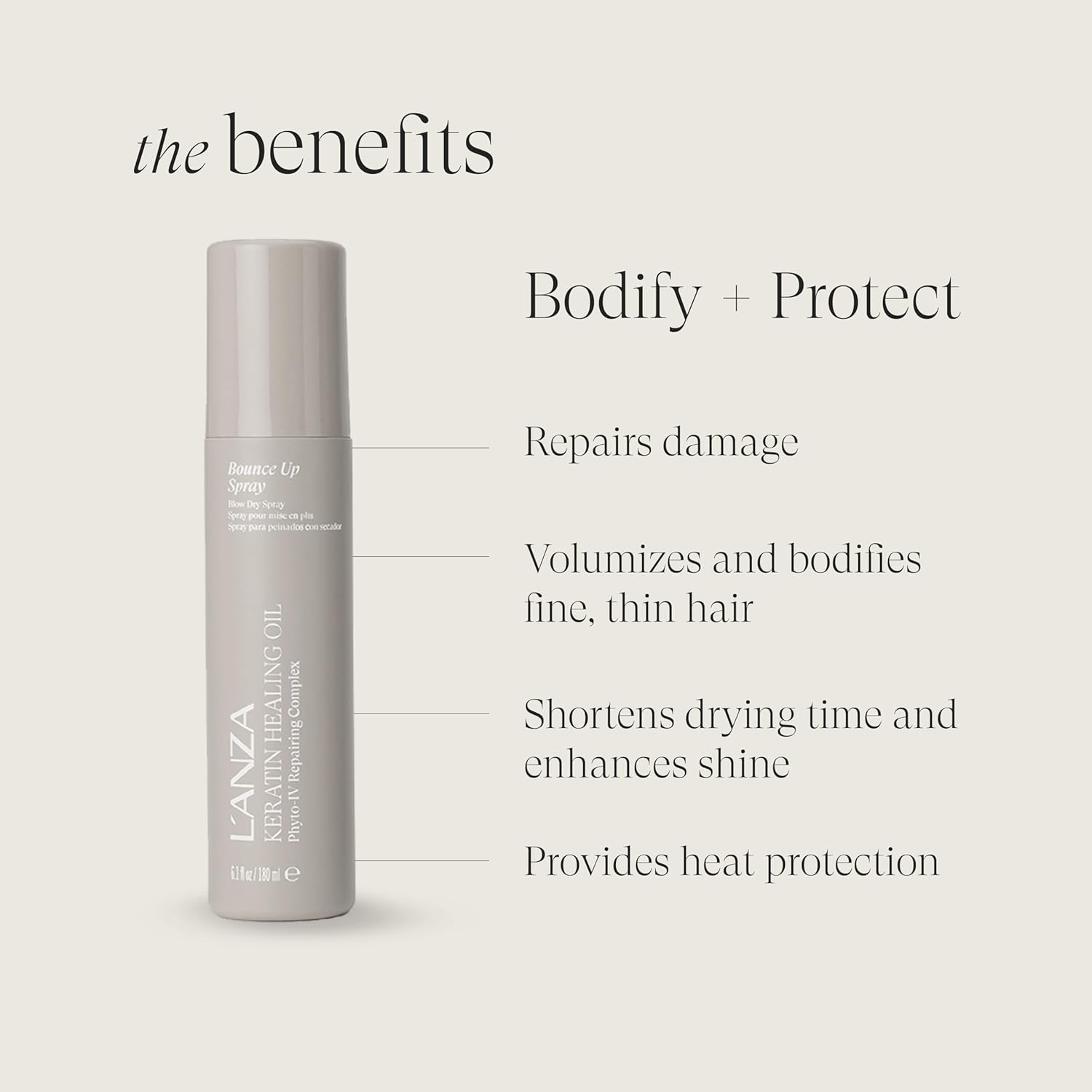 L'ANZA Keratin Treatment Hair Oil for More Volume, Structure and Bounce, Nourishing Shine and Fullness (180 Ml) image number 2