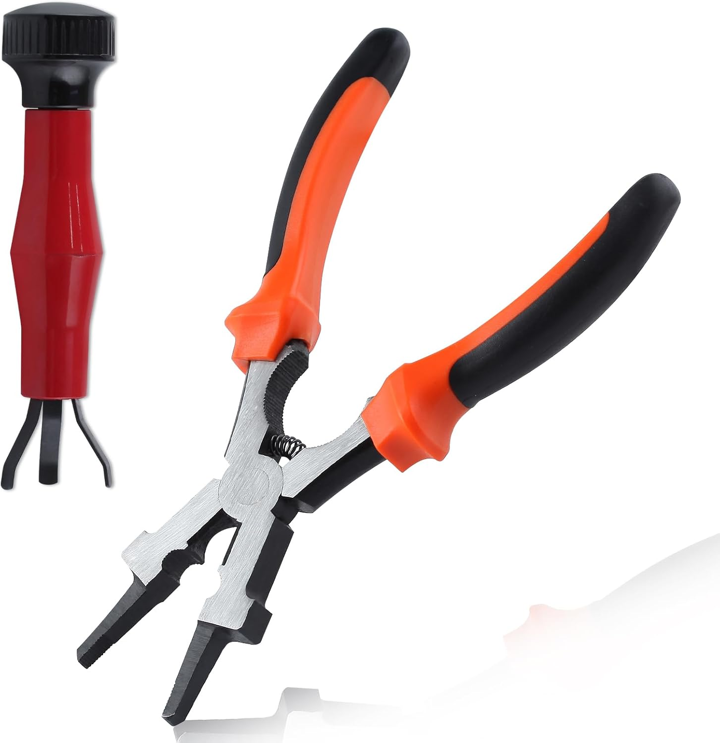 8.7" MIG Welding Pliers Multi-Function Welding Tools with MIG Nozzle Cleaner Wire Cutter Ergonomic Handle, Professional MIG Pliers for Welding, Electrical, Mechanical, Workshop and Home Use image number 4