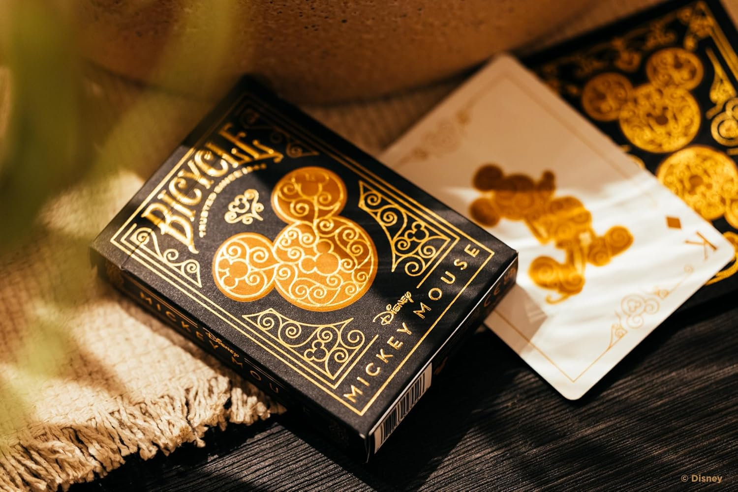 Bicycle Disney Mickey Mouse Black & Gold Playing Cards Deck image number 2