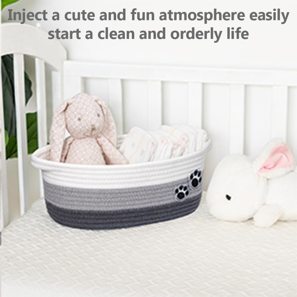 Woven Cotton Rope Basket, Multi-Purpose Storage Basketry, Eco-Friendly Laundry Organizer, Breathable & Durable for Home & Nursery image number 1