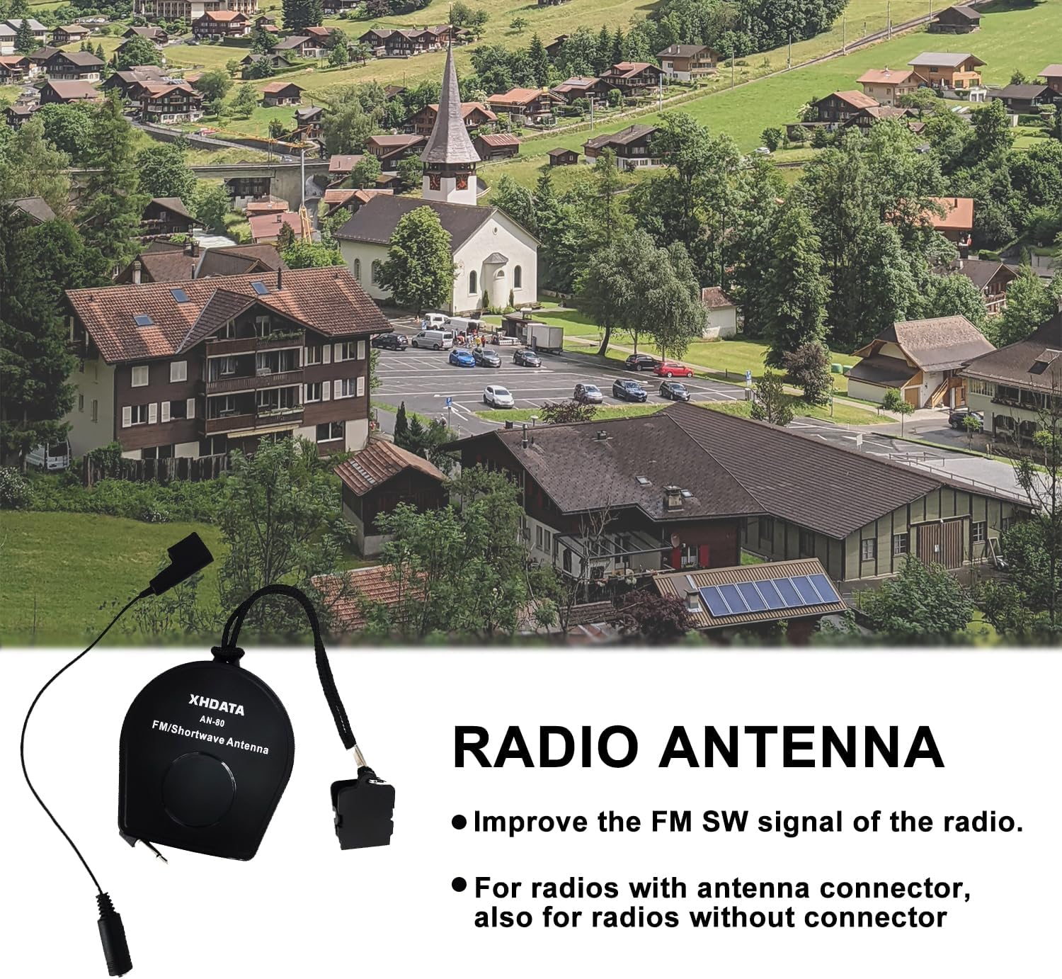 XHDATA AN-80 Shortwave Antenna FM SW External Antenna Whip Antenna to Improve Signal Reception image number 1