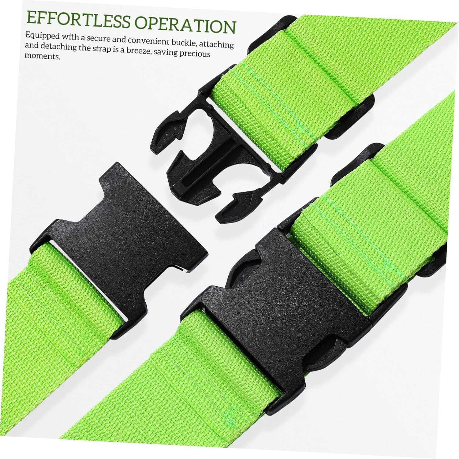 Anneome 4Pcs Adjustable Fluorescent Luggage Straps with Quick Release Buckle for Suitcases Enhanced Visibility and Flexible Fit Travel Suitcase Belts for Easy Identification and Secure image number 4