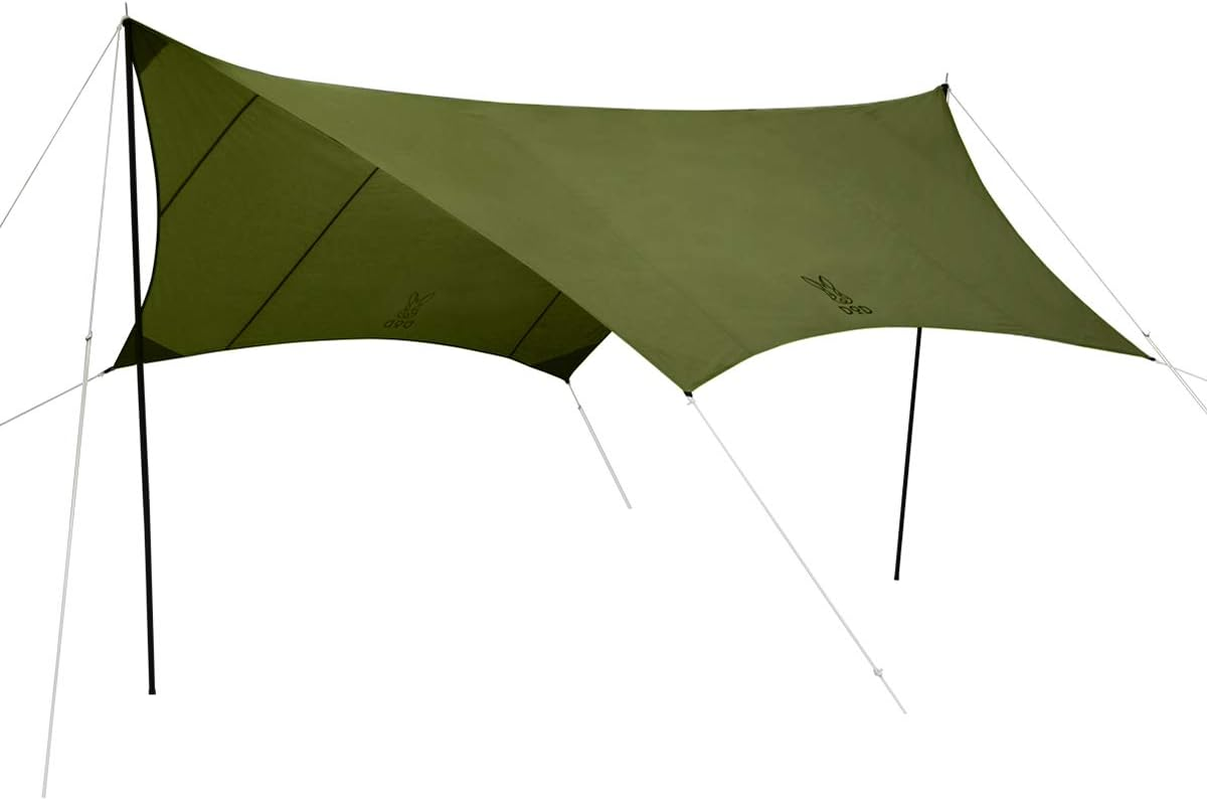 DOD TT5-631-TN Basic Hexa Tarp, Waterproof, Medium, All-In-One Extension Tape, Standard Included, UV Treated