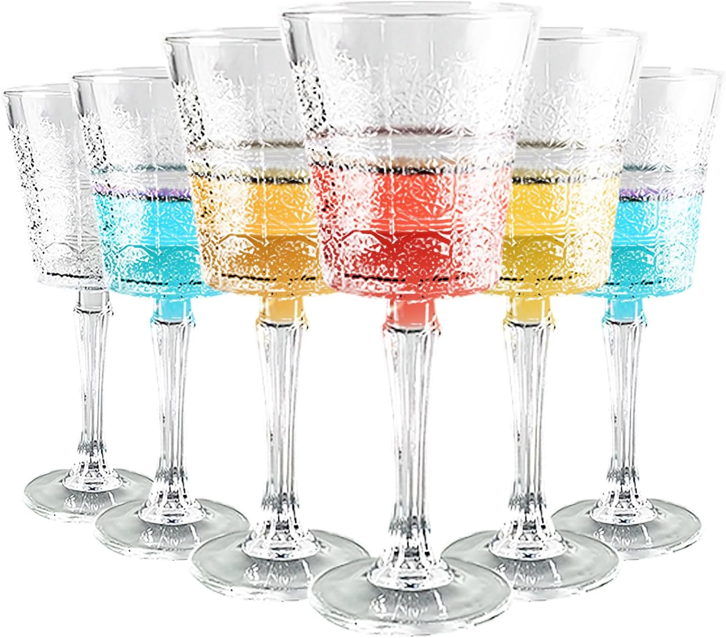 Tefrine Set of 6 Crystal Champagne Flutes Elegant Wedding Toast Flutes 9Oz Perfect for Celebrations Mimosa Wine Glasses image number 3