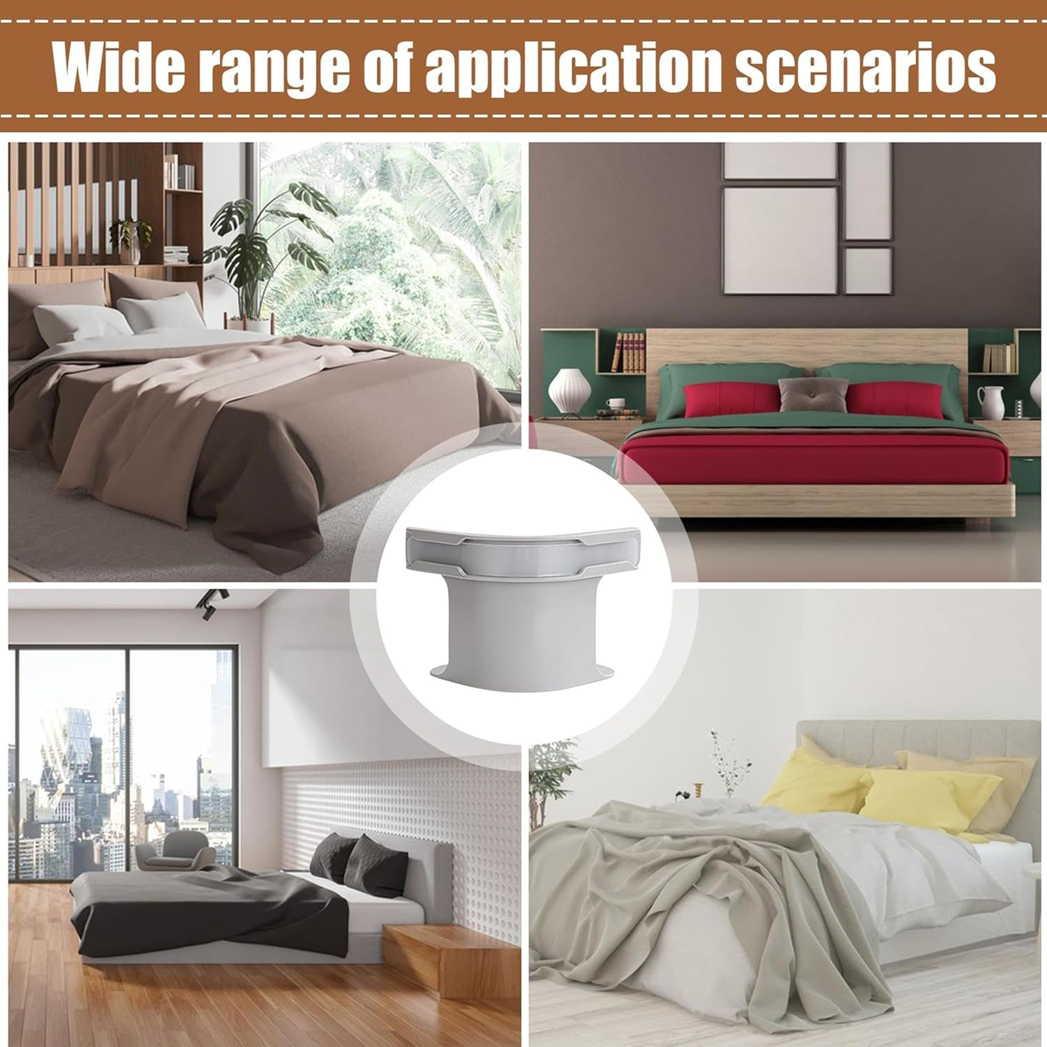 No-Slip Bed Sheet Holders (4Pcs) &ndash; Grey Fitted Sheet Straps with Secure Lock Strip &ndash; Keep Sheets Tight & Neat, Universal Fit for All Mattress Sizes &ndash; Quick & Easy Setup