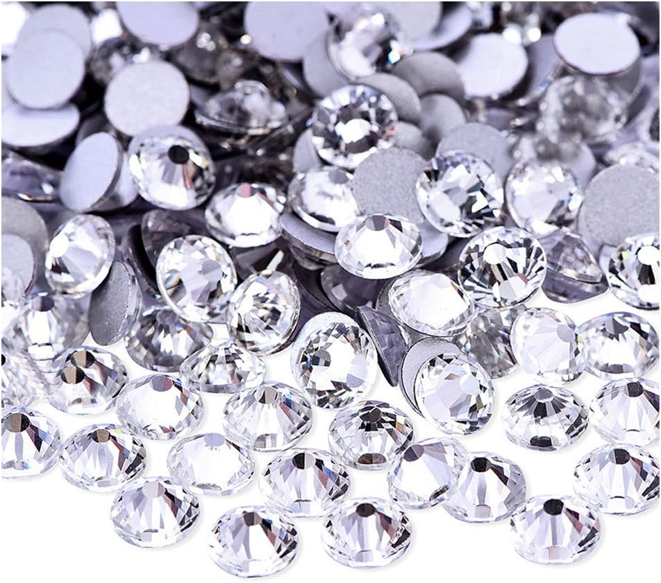 4300 Pcs Flatback round Glass Rhinestones Set for Nail, Art, Crafts, Makeup, Tumblers Glitter (Red SS6-8-12/2-2.4- 3.1Mm)