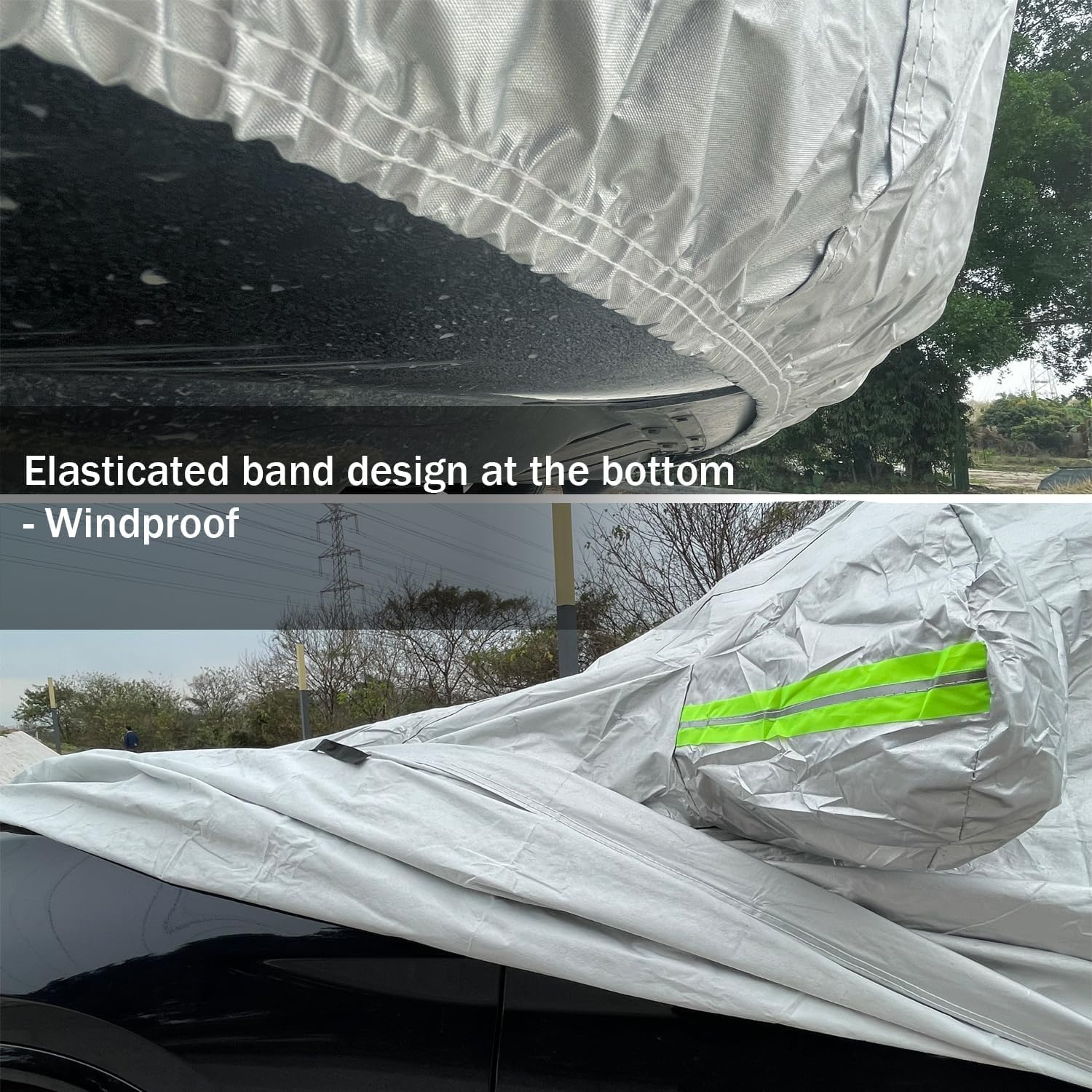 Car Cover Waterproof All Weather,Car Cover Dirtproof, Scratch Resistant, Dustproof,Winter Rain Sun. (XL - 5.4 X 1.75 X 1.2 Meter) image number 4