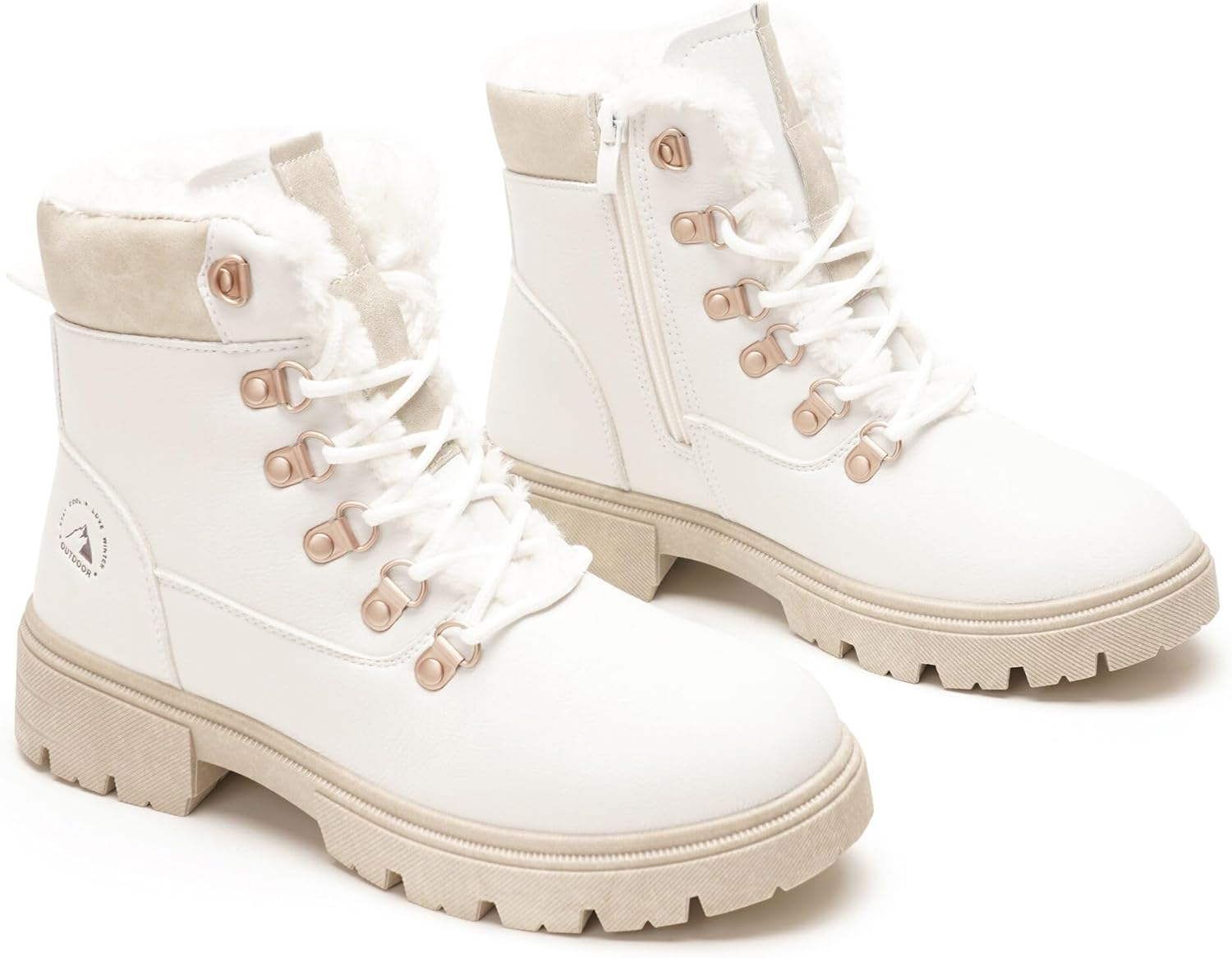 GLAMORA Women Snow Boots Waterproof Thermal Soft Fur Lining Non-Slip Warm Comfortable Winter Mountain Work Snow Boots