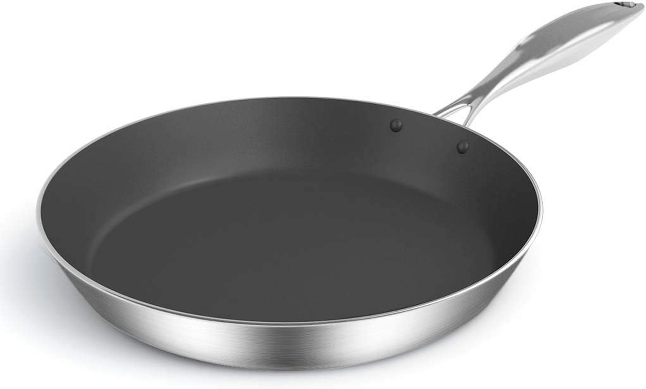 SOGA Stainless Steel Fry Pan Induction Frying Pan Non Stick Interior 220 * 43Hmm image number 2