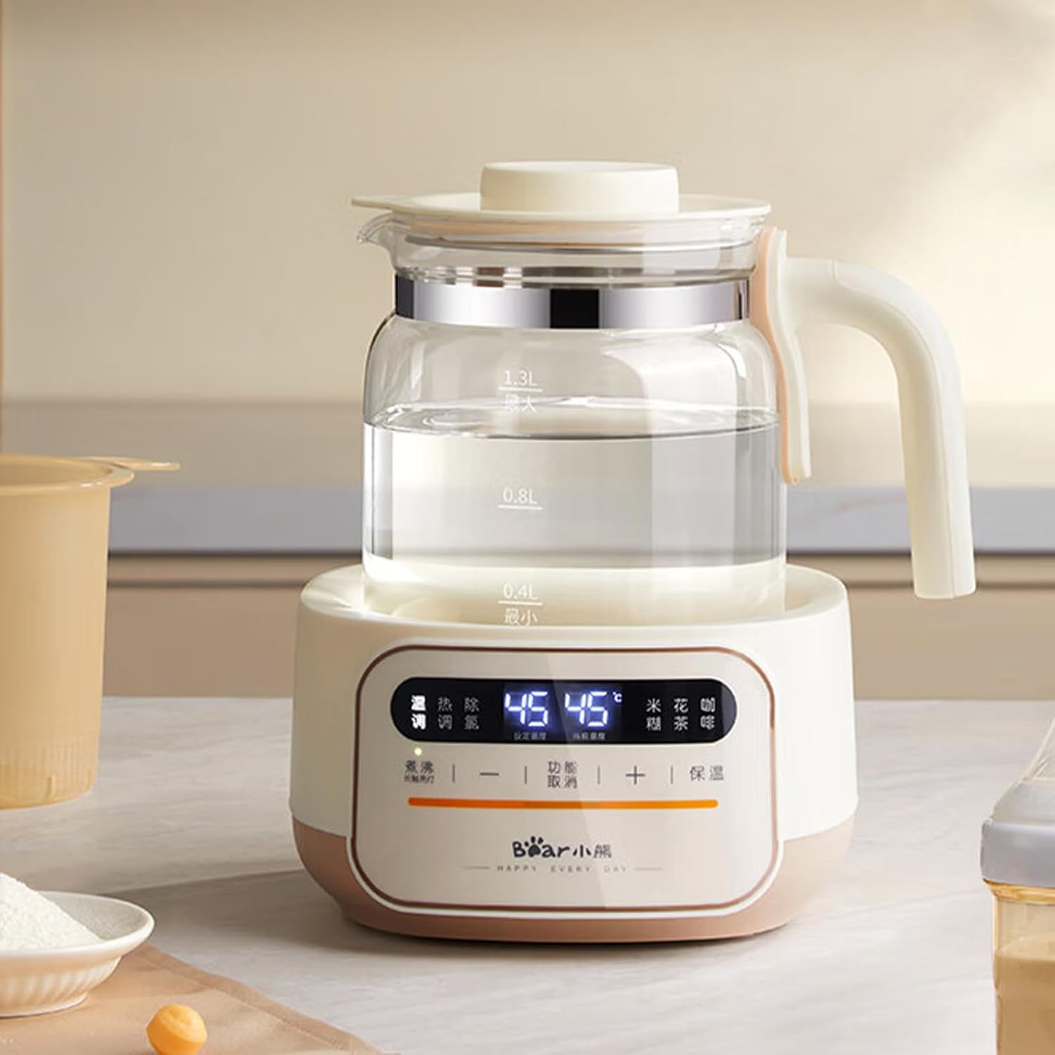 NEW Baby Bottle Warmer, 1.3L Formula Maker with &plusmn;1℃ Precision, 72H Keep Warm, 316 Stainless Steel & One-Key Purification (Chinese Panel) image number 6