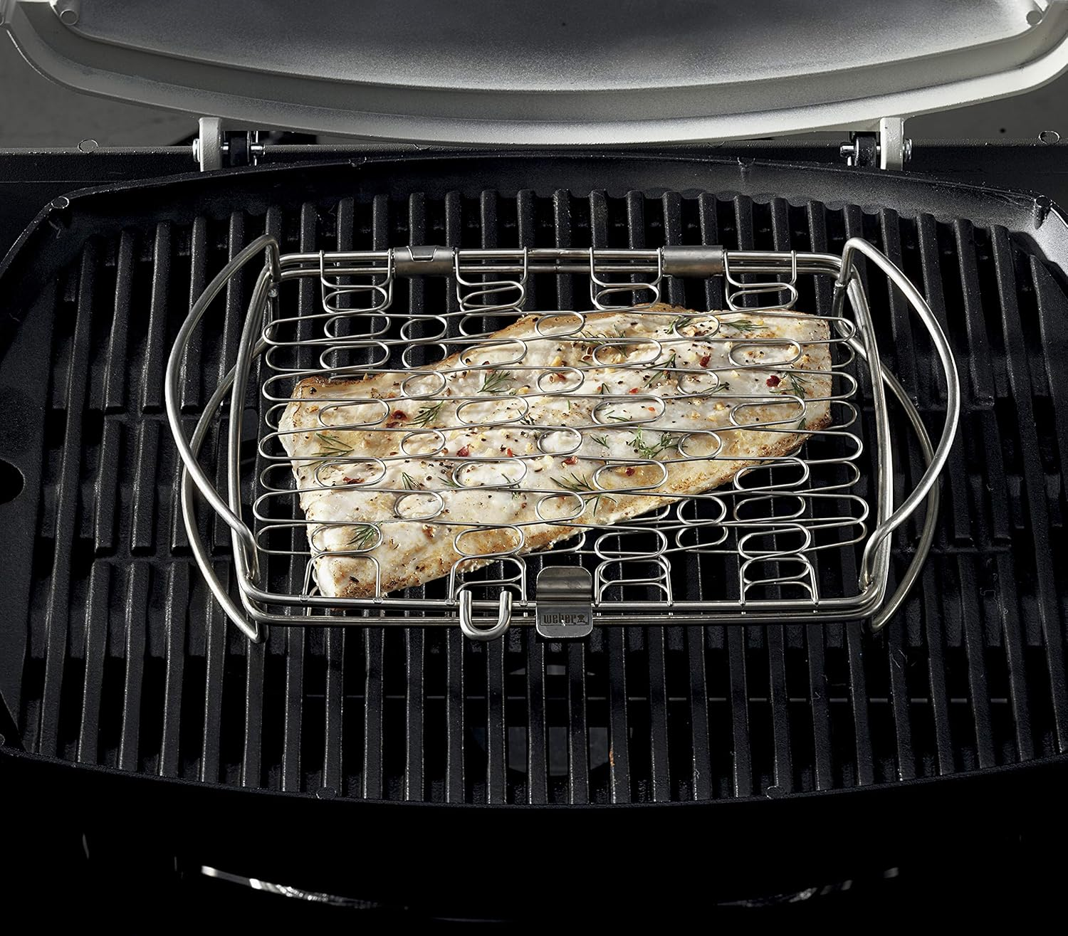 Weber 6470 Original Stainless Steel Fish Basket, Small (11.1 X 7.2 X 2) image number 4