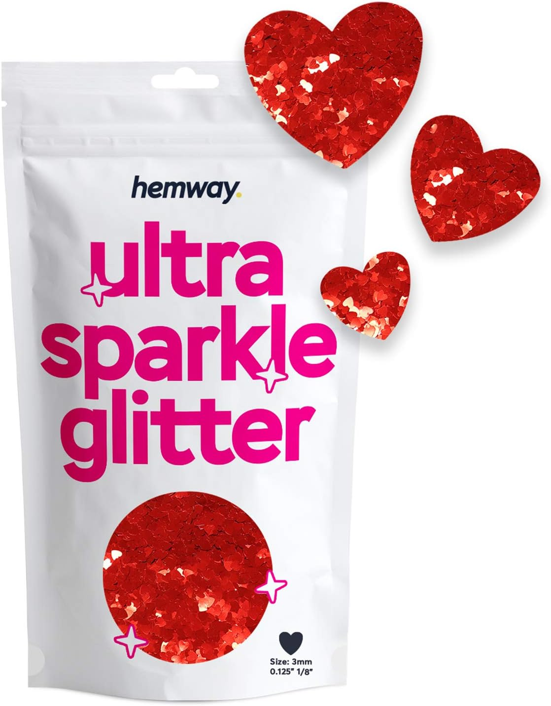 Hemway Ultra Sparkle Glitter - 1/6" 0.165" 4Mm - Micky Mouse Glitter Sequin Confetti, Party Decoration, Nail, Body, Face, Arts, Crafts - Silver Holographic - 50G image number 5