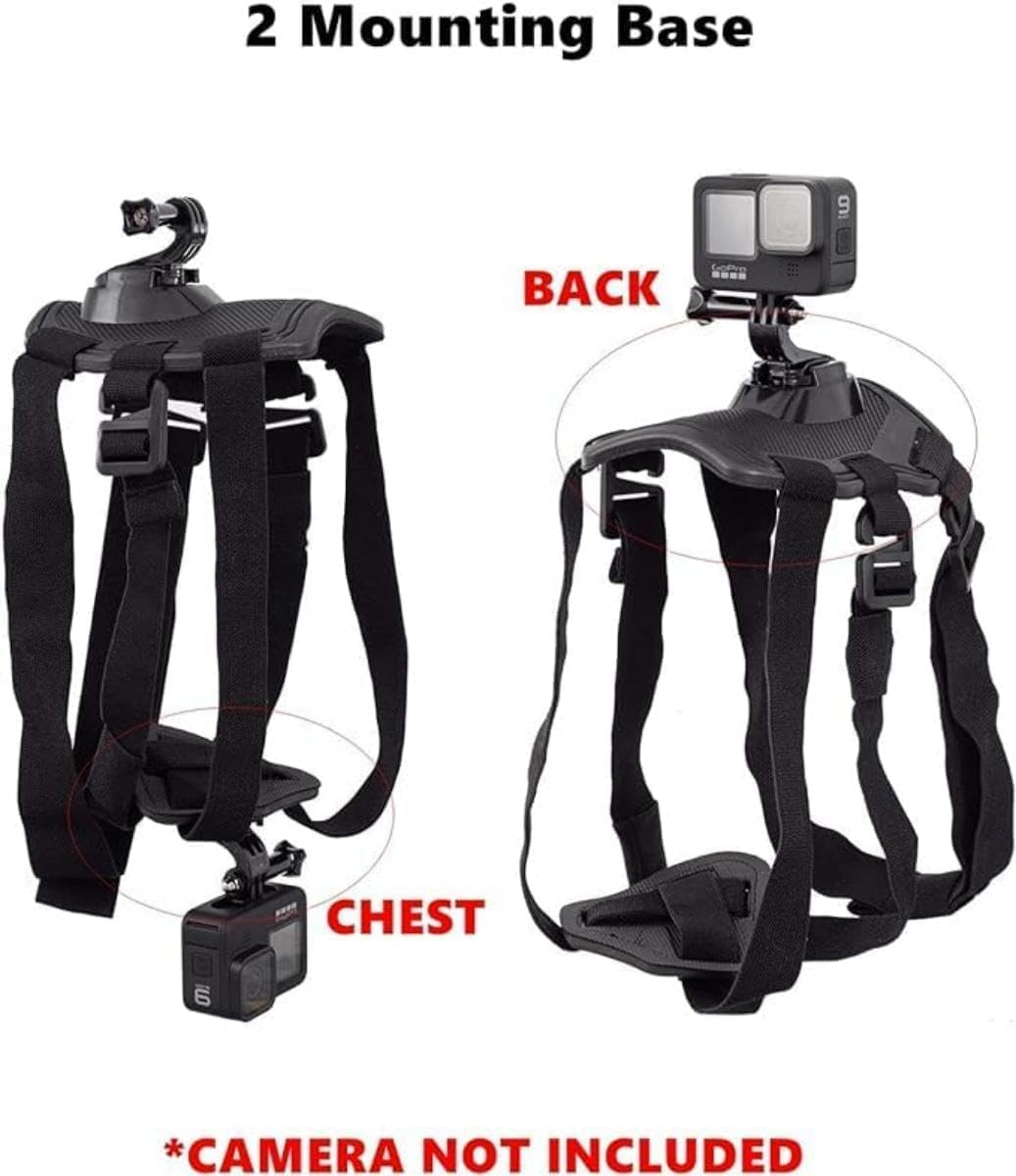 Dog Harness Gopro, Soft and Adjustable Gopro Dog Harness Mount for Large, Medium and Small Dogs Can Be Used for Chest and Back Fixation Suitable for All Models of Gopro Hero image number 3