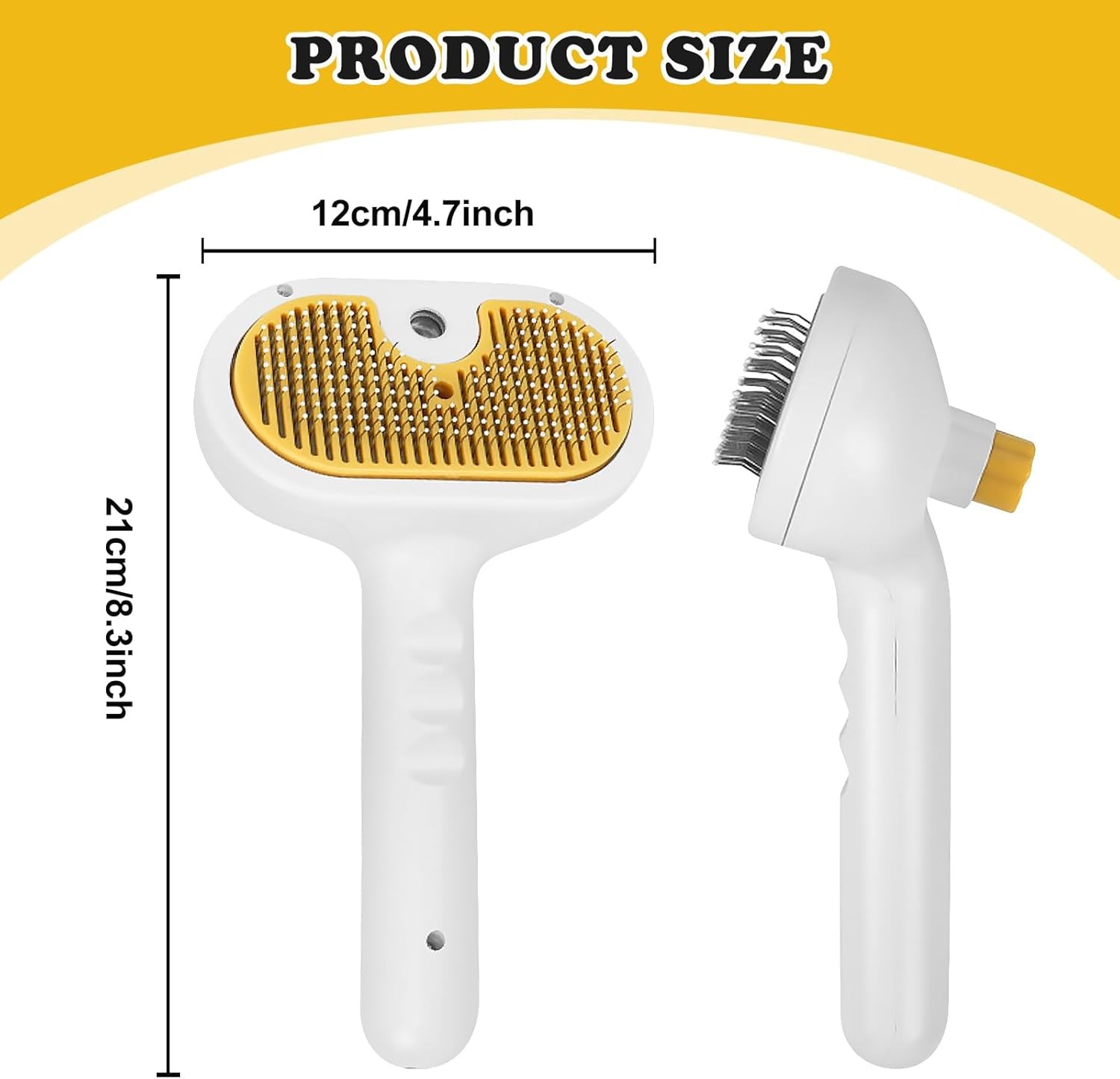Steamy Cat Brush, 3-In-1 Steam Brush for Cats with Water Tank and Spray, Cat Brush with Steam, Cat Brush with Water, Pet Hair Removal Comb for Massage, Care, Hair Removal (White) image number 1