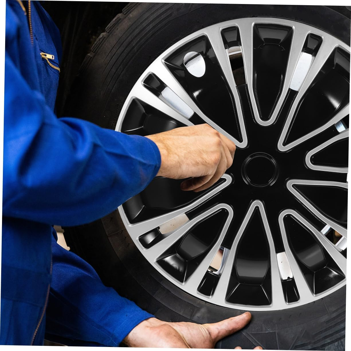 TIDTALEO 2Pcs Wheel Hub Decorative Automotive Easy Installation Protective Rim Cover for Car Prevents Debris Entry Fit for Various Vehicles image number 1