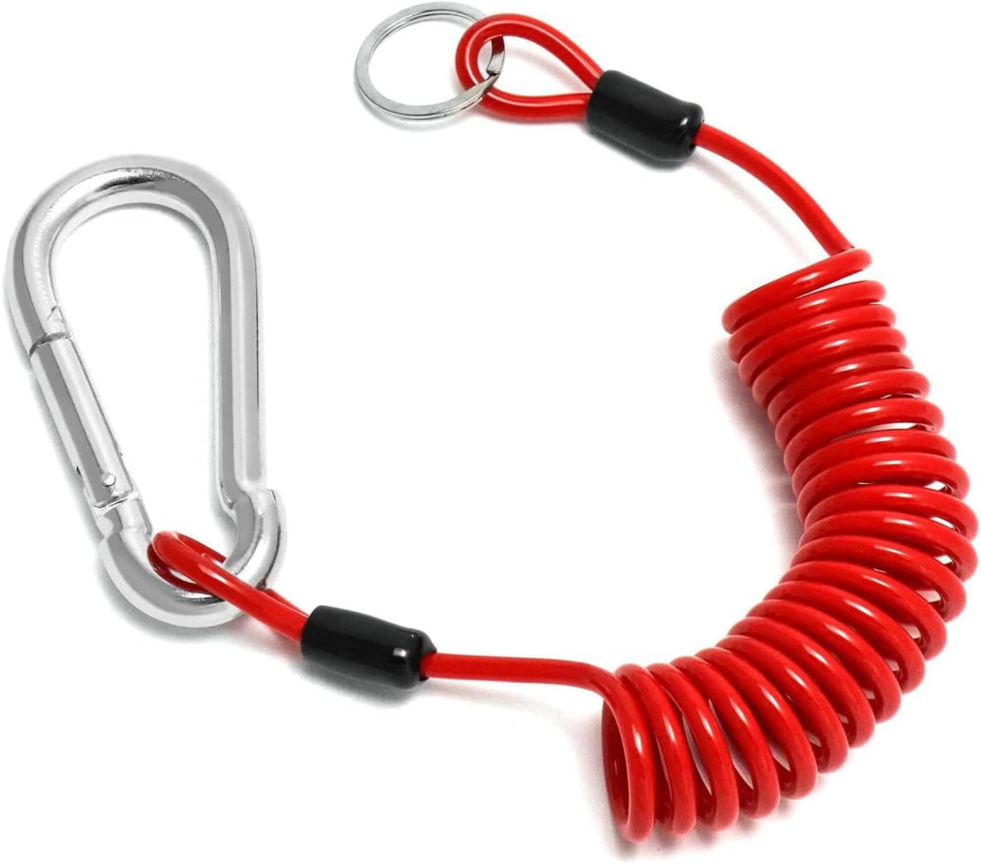 MAEZOE 6FT Trailer Brake Away Cable, Heavy Duty Steel Wire Coiled Safety Cables Strap for RV Towing Trailer - Trailer Breakaway Safety Cable Spring Towing Coiled Wire for Enhanced Durability image number 5