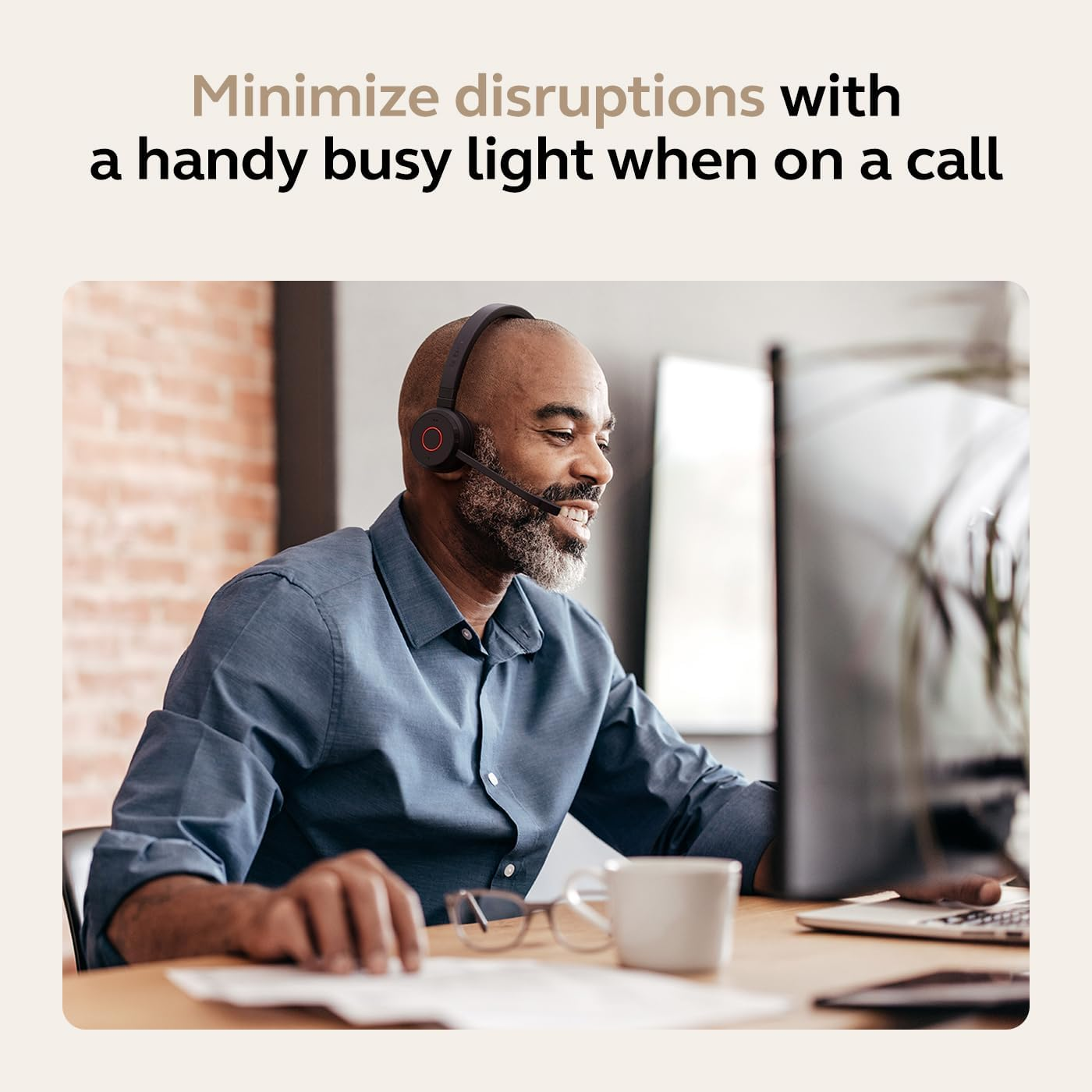 Jabra Evolve 65 TE Wireless Mono Headset Teams Cert - Passive Noise Cancelling USB a Booster - on Ear Bluetooth Headphones with Noise Canc Boom Mic - Clear Voice Calls - Lightweight Outstanding Audio image number 6