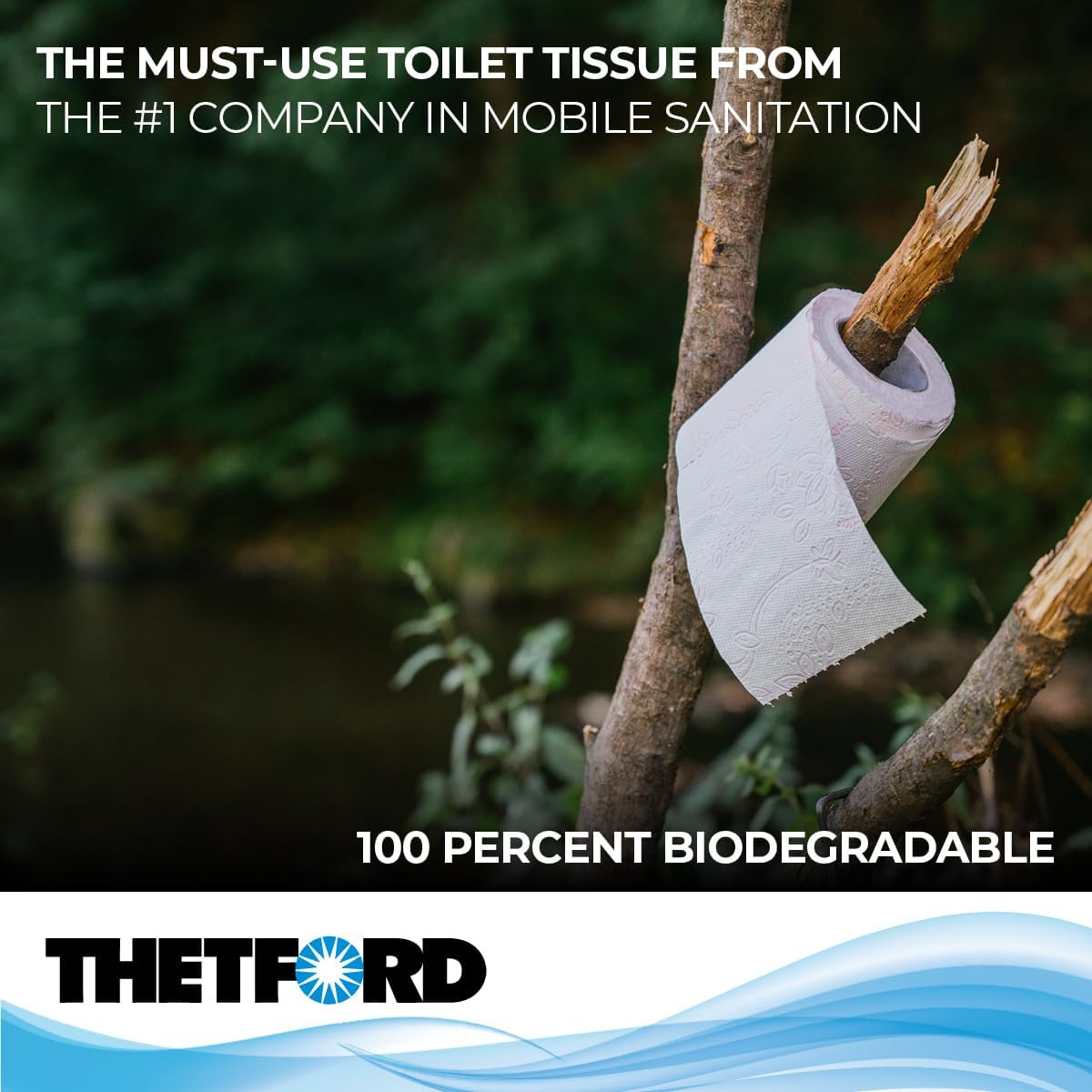 Thetford 03300 Aqua-Soft Toilet Tissue, 2-Ply, 4 Rolls image number 1