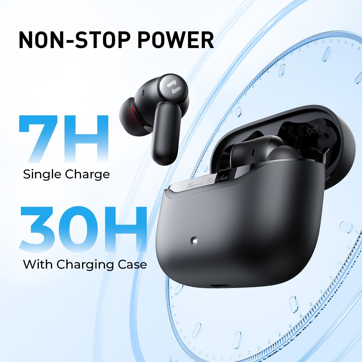 Havit TW991 PRO Wireless Earbuds, up to 45 Db Hybrid ANC, 6 Mics AI ENC Call Wireless Earphones with Spatial Audio, Bluetooth 13.7 Cm Ear Headphones, 30H Battery Life and IPX4 image number 1