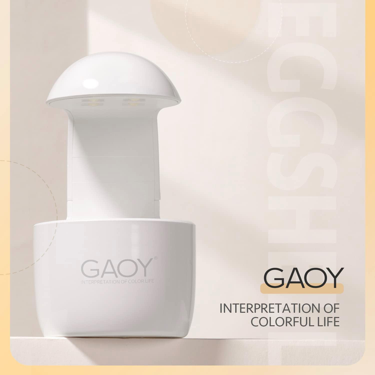 GAOY Mini UV Light for Gel Nails, Small Curing Light, Eggshell LED Nail Lamp, Fast Curing, White image number 1