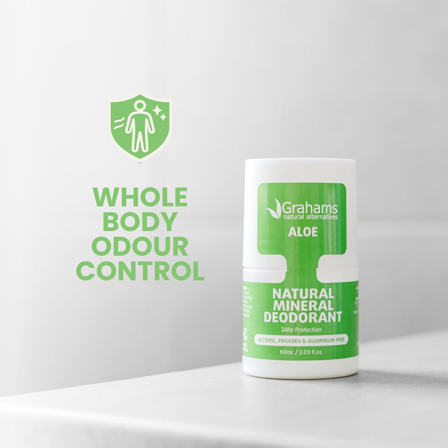 Grahams Natural Deodorant - Aloe Mineral Deodorant | Aluminum-Free, for Men & Women image number 3