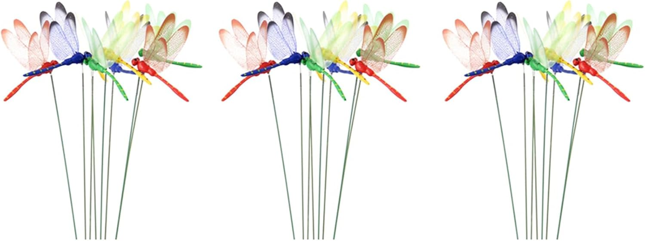 36Pcs Artificial Dragonfly Butterflies Garden Decoration Outdoor Simulation Dragonfly Stakes Yard Plant Lawn Decor Stick image number 1