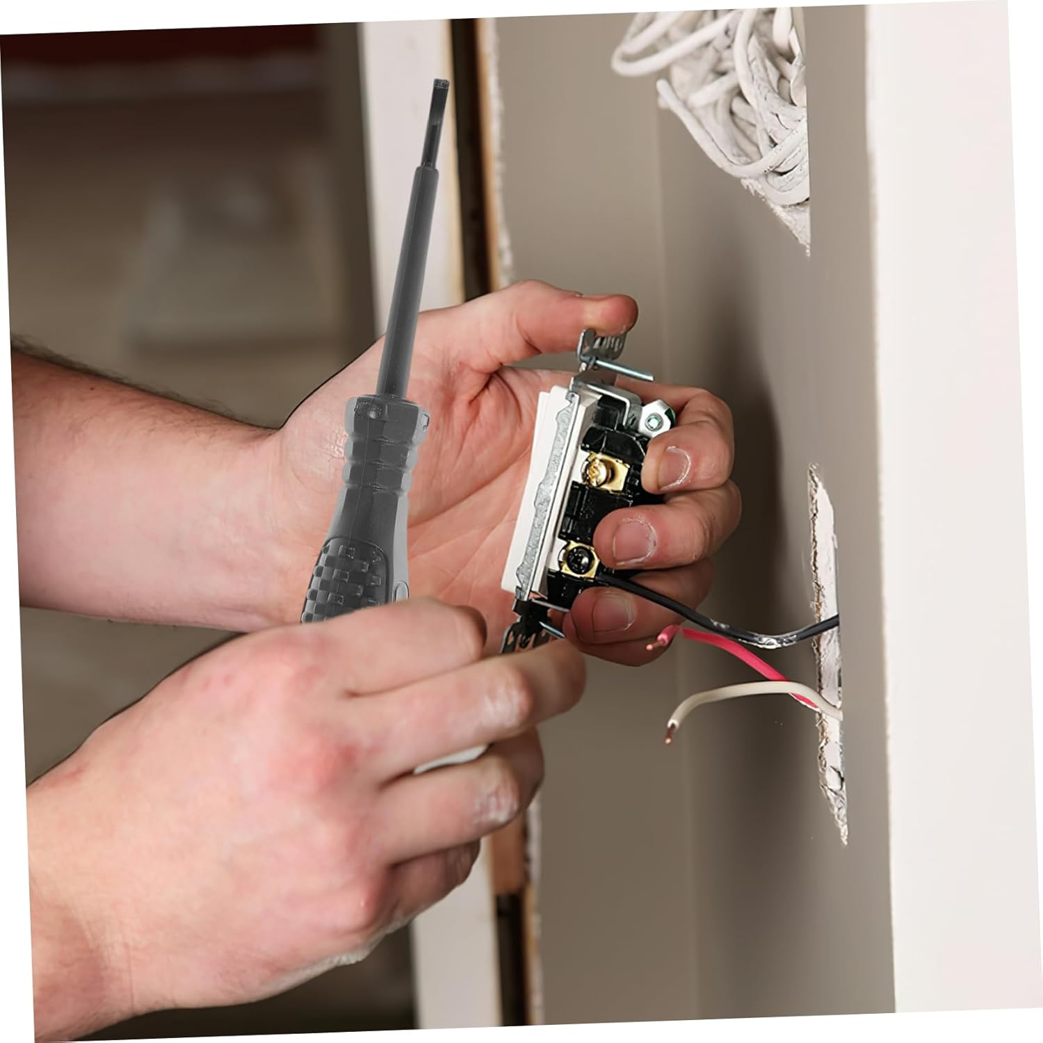 QUMIIRITY Electrician'S Voltage Testing Pen Power Circuit Testers Versatile Tool with Bright Light and Magnetic Flathead image number 6