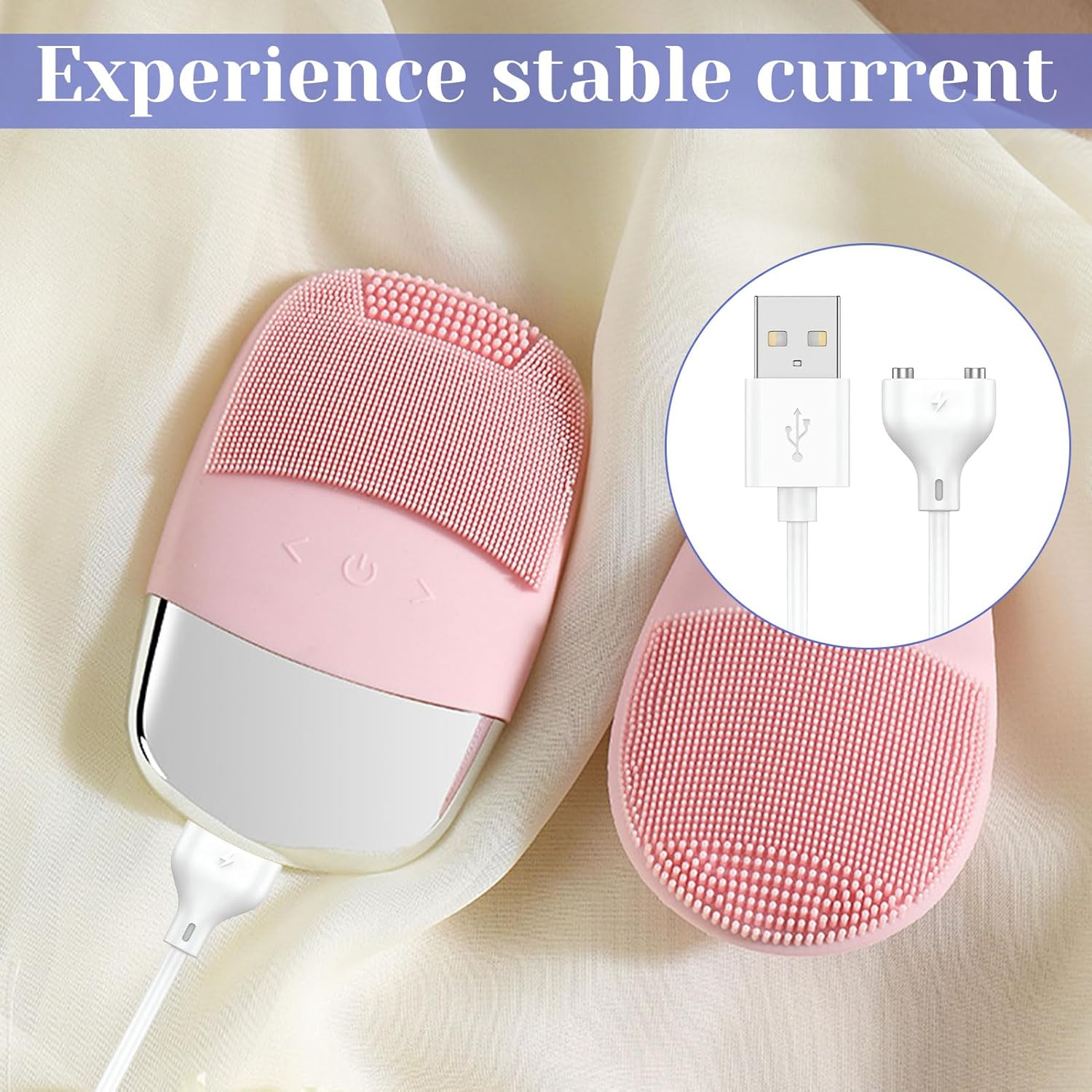 Magnetic Charger, 2Pcs Magnetic Charging Cable, Vibrator Charger 10MM/0.39'' Pitch, USB DC Cord Cable Replacement Charging Cord for Vibrators/Facial Cleanser/Electric Toothbrush image number 2