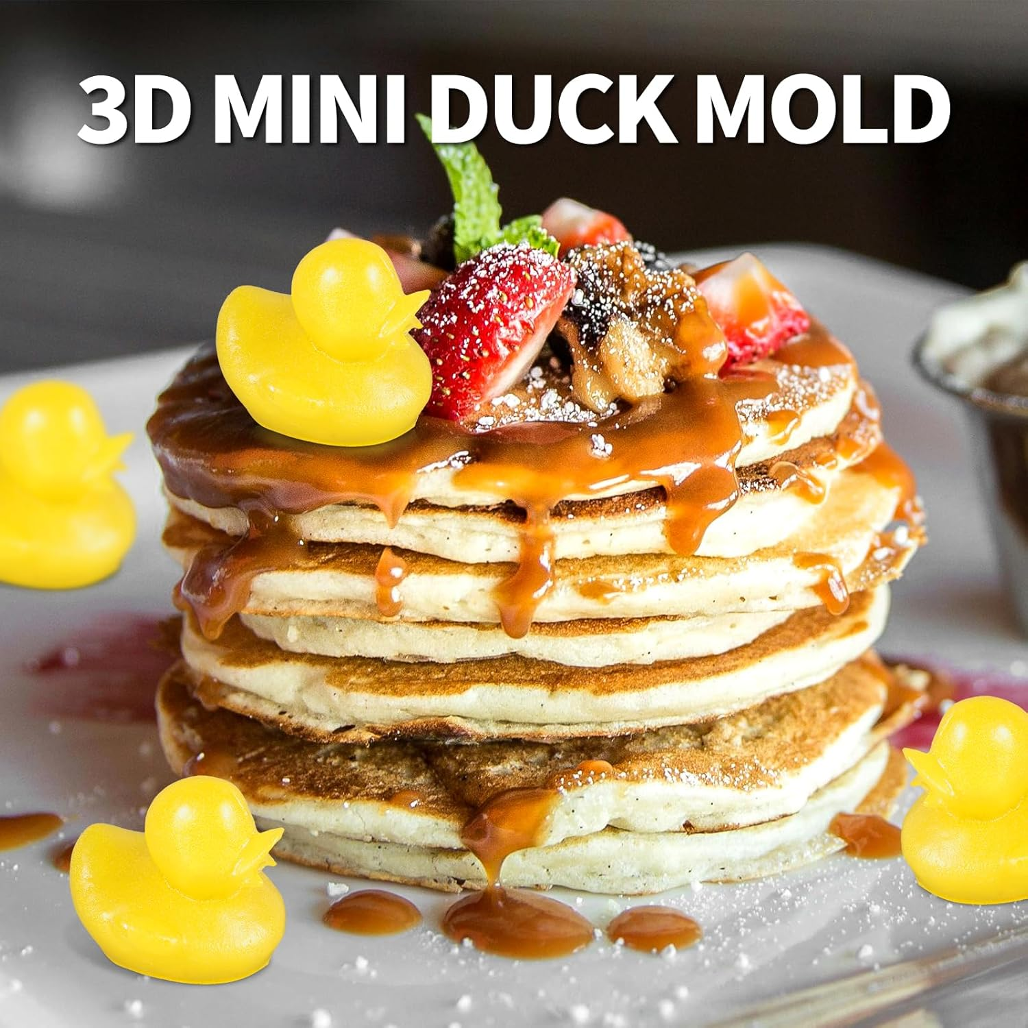 Silicone Duck Mold, 8-Cavity Mini Duck Fondant Mold 3D Chocolate Candy Mould for Epoxy Resin Soap Polymer Clay Cake Decor image number 1