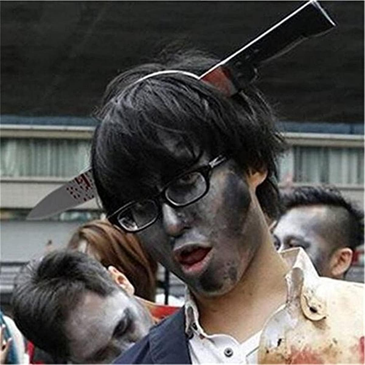 Sweenaly Knife Headband Bloody Cleaver Headband Bloody Horror Props Fanny Accessory Halloween Cosplay（Fruit Knife） image number 4