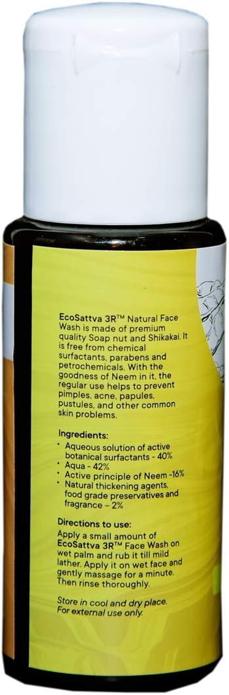 Ecosattva 3R Bathroom Essential Combo Natural Bath and Body Wash, Natural Face Wash, Natural Hand Wash and Natural Shampoo (50Ml Each) image number 1