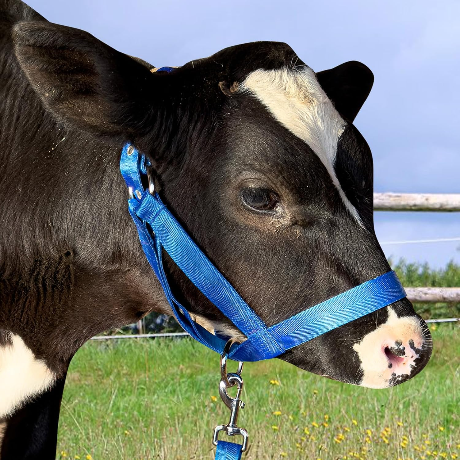 Perixir Cow Halter Cattle Halters Calf Halter，Adjustable Nylon Livestock Cattle Halter，For Miniature Horse Donkey Goat Foal