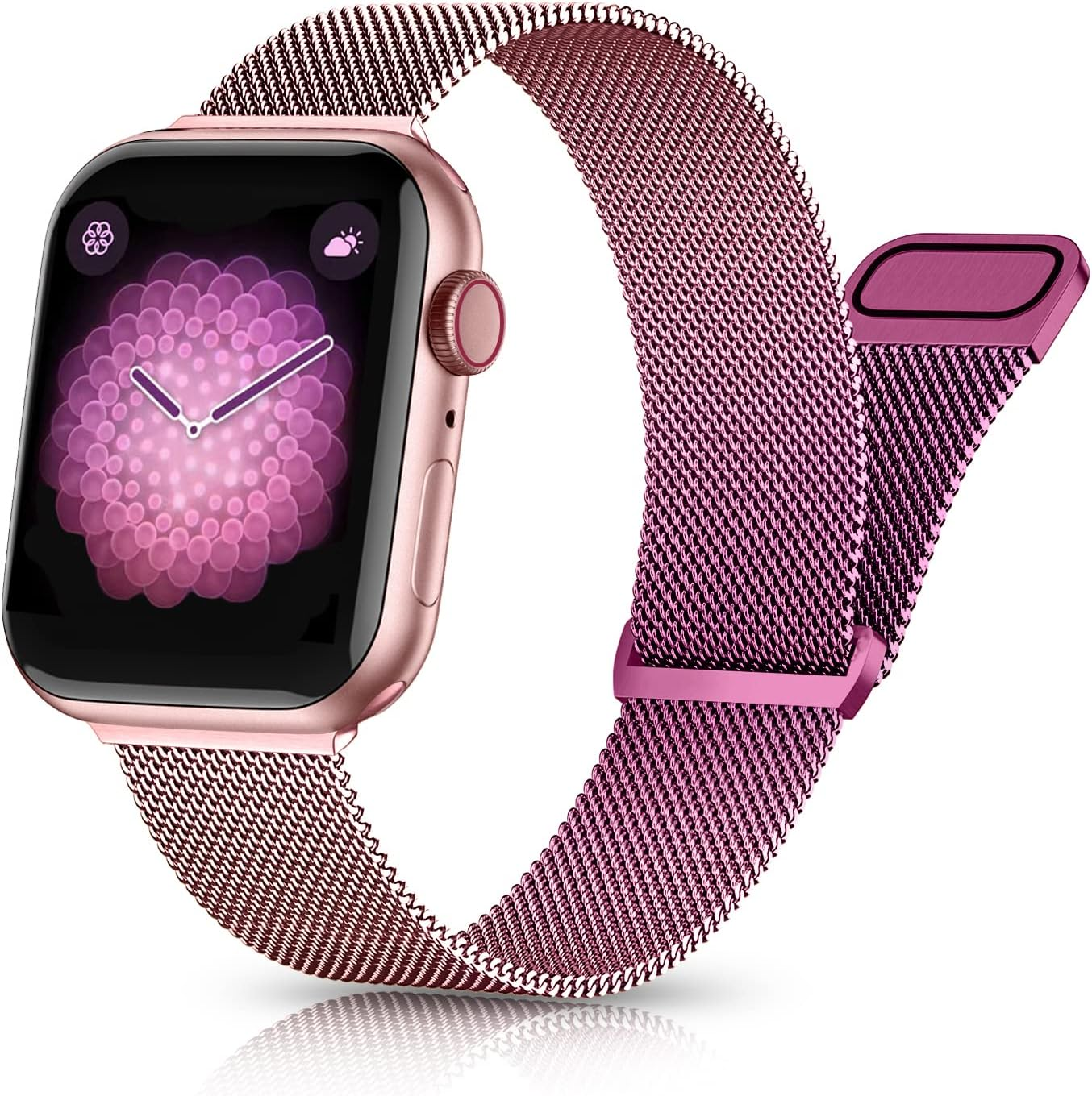 Witzon Stainless Steel Bands for Apple Watch Band 38M 40Mm 41Mm 42Mm 44Mm 46Mm 45Mm 49Mm for Women Men, Magnetic Milanese Mesh Metal Bands for Iwatch Series 11 10 SE Ultra 9 8 7 6 5 4 3 2 1
